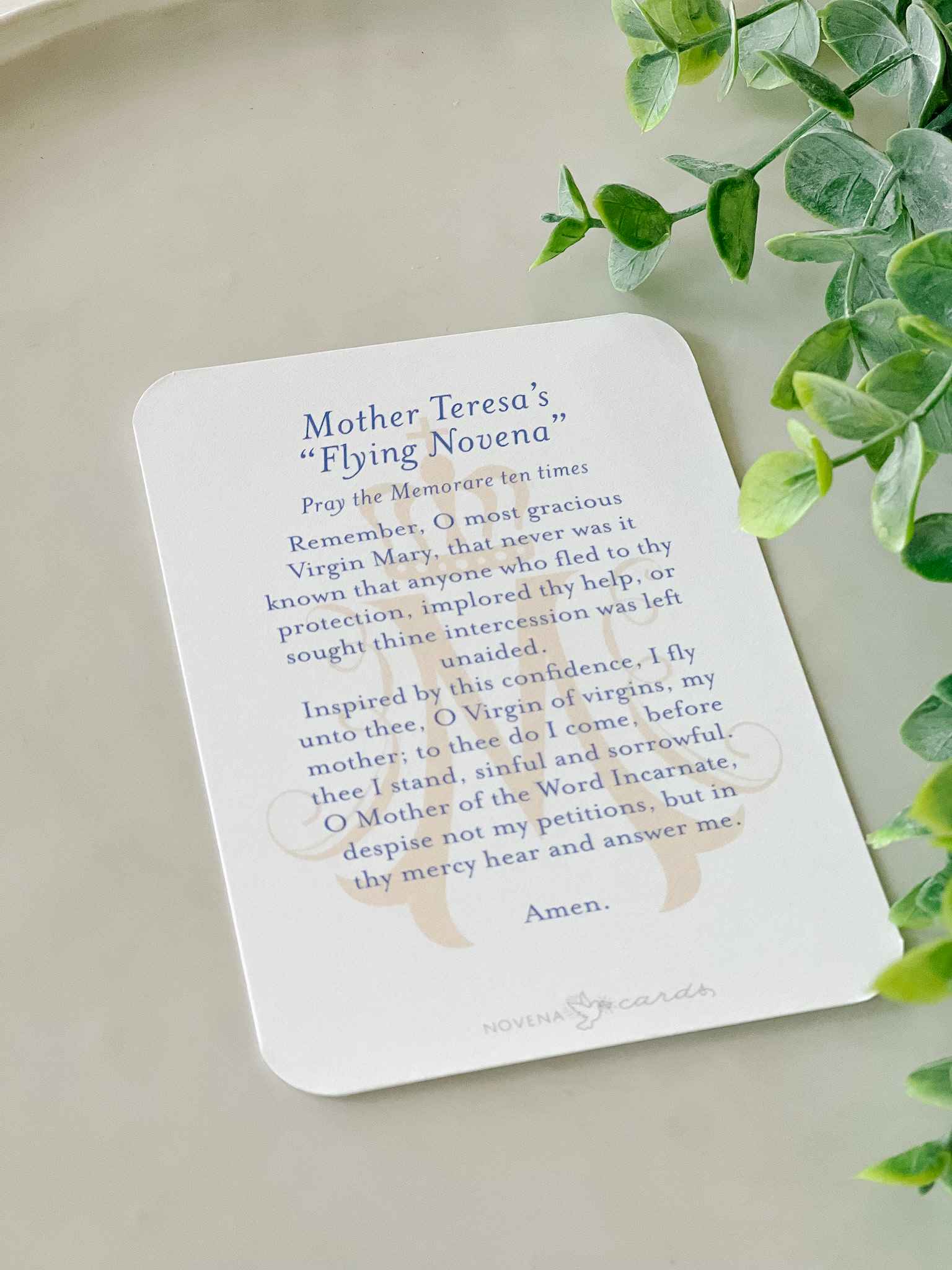 Saint Teresa of Calcutta Prayer Card - Inspirational Catholic Religious Card for Devotion, Prayer, and Meditation | Perfect for Home Altars, Church Use, and Personal Reflection