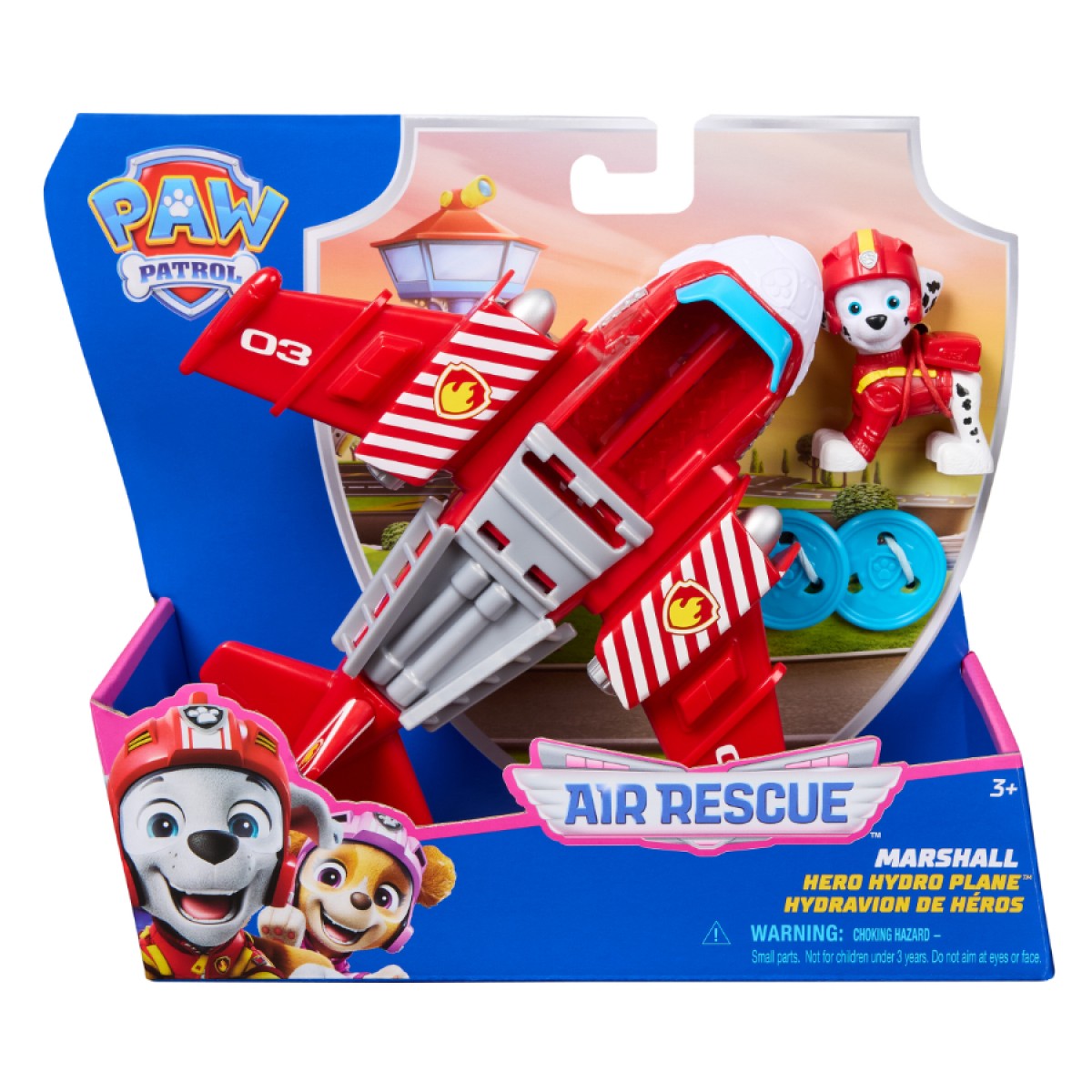PAW PATROL Air Rescue Vehicle & Marshall Figure Toy - Kids' Role Play & Adventure Gift for Boys & Girls - Perfect for Birthday, Christmas & Pretend Play