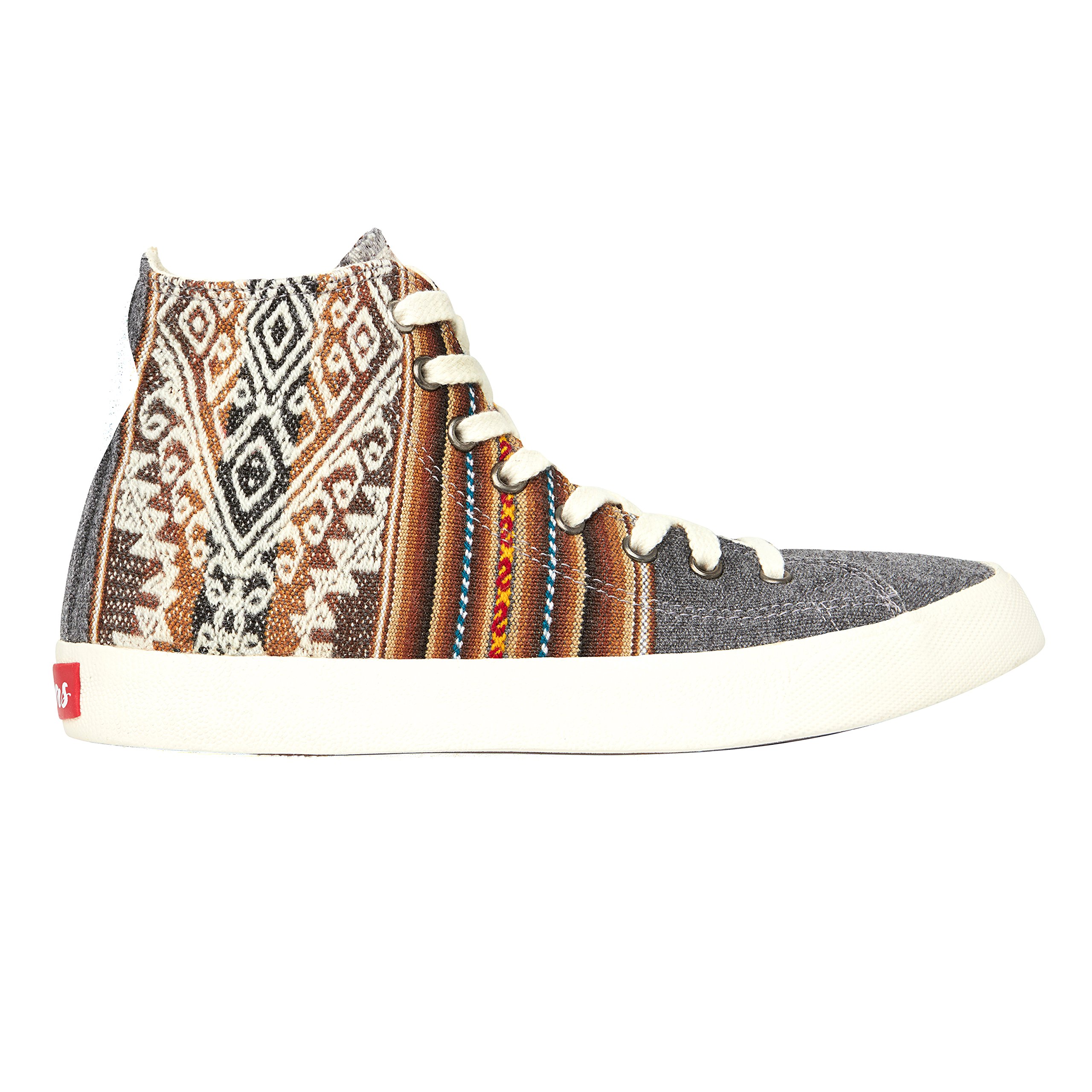 Inkkas London Sky High Top Canvas Sneakers - Handmade Artisan Casual Shoes for Women & Men | Comfortable Streetwear for Urban Fashion & Daily Wear