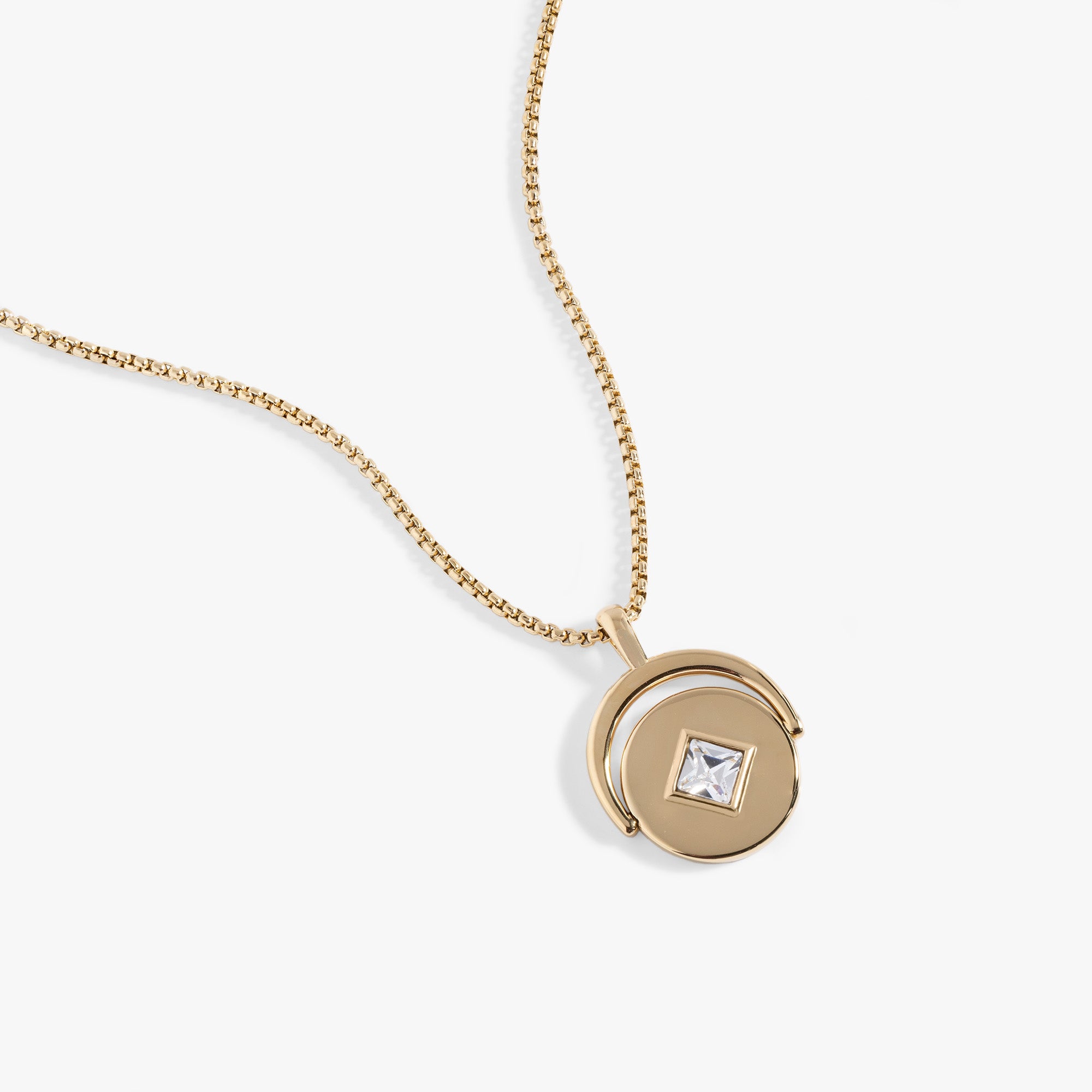 April Birthstone & Flower Flip Charm Necklace - Sterling Silver Dainty Pendant Jewelry for Women - Perfect Birthday Gift & Everyday Wear