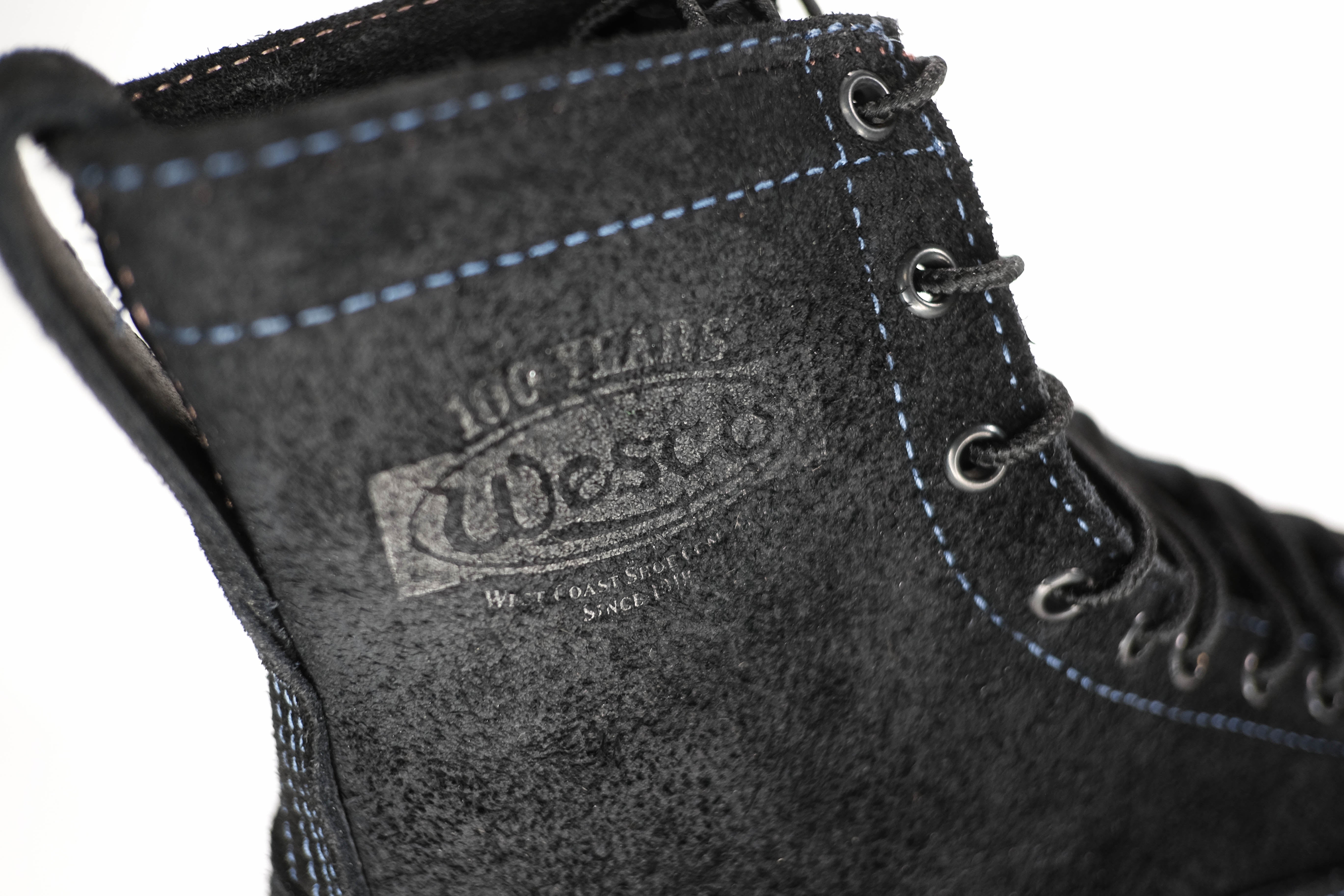 Wesco Boots X The Shop Black DH Service Boot - Premium Leather Work Boots for Men, Durable & Comfortable - Ideal for Construction, Hiking & Outdoor Work