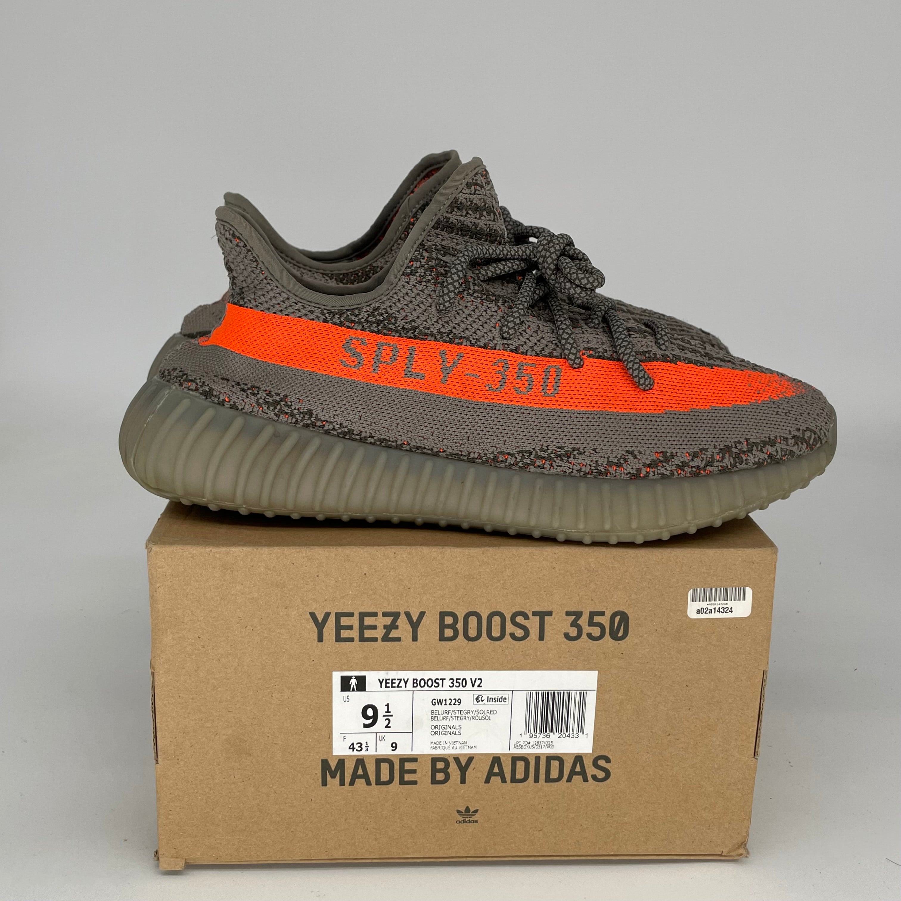 Adidas Yeezy Boost 350 V2 Beluga Reflective Sneakers - Men's Size 9.5 (GW1229) | Limited Edition Running Shoes for Streetwear & Gym Workouts