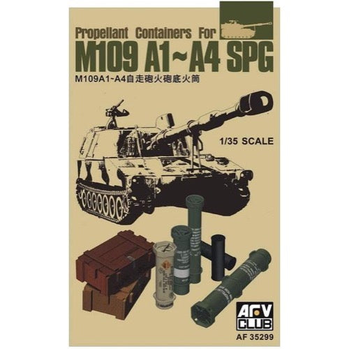 AFV 35299 1/35 Scale Propellant Containers for M109 A1/A4 Self-Propelled Howitzer - Perfect for Military Model Kits, Dioramas & Wargaming Scenes