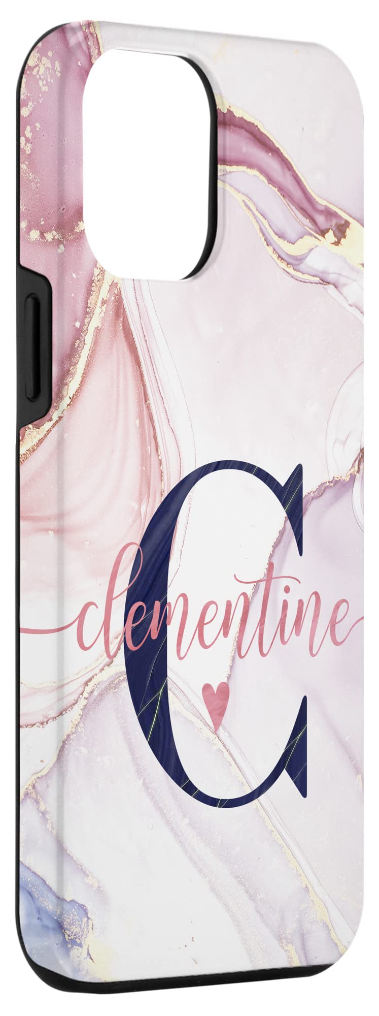 Personalized iPhone 12 Pro Max Case with Clementine Letter C Monogram - Custom Phone Cover for Protection & Style | Perfect Gift for Birthdays, Anniversaries & Holidays