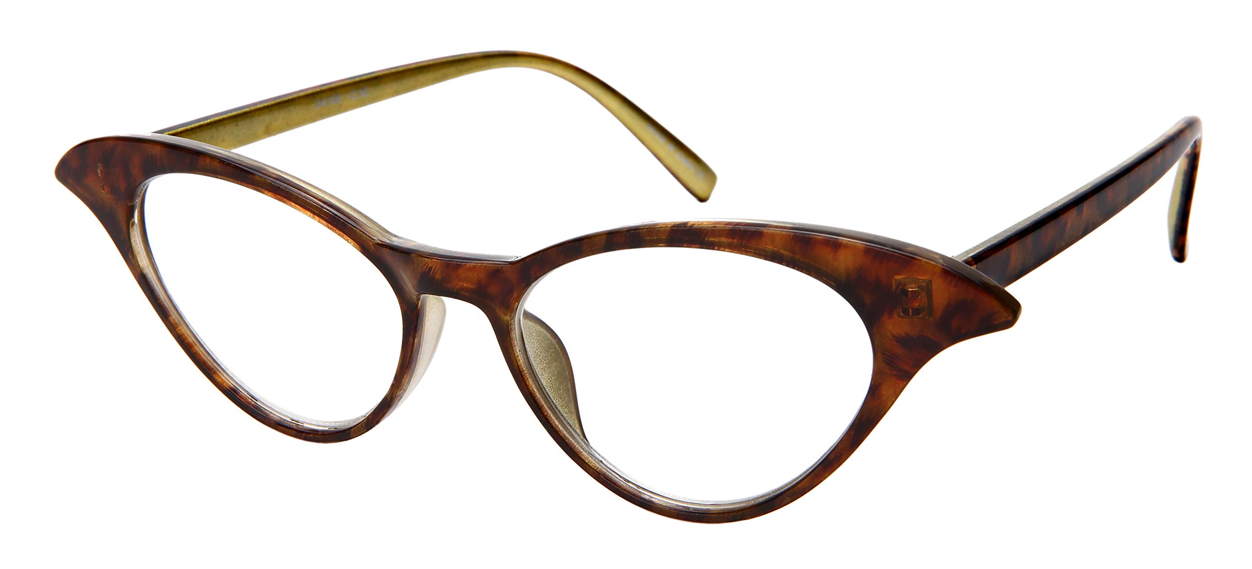 Vintage 50s Inspired Cat Eye Reading Glasses for Women - Retro Style Readers 34168-300-2 | Perfect for Reading, Book Clubs & Vintage Fashion Outfits