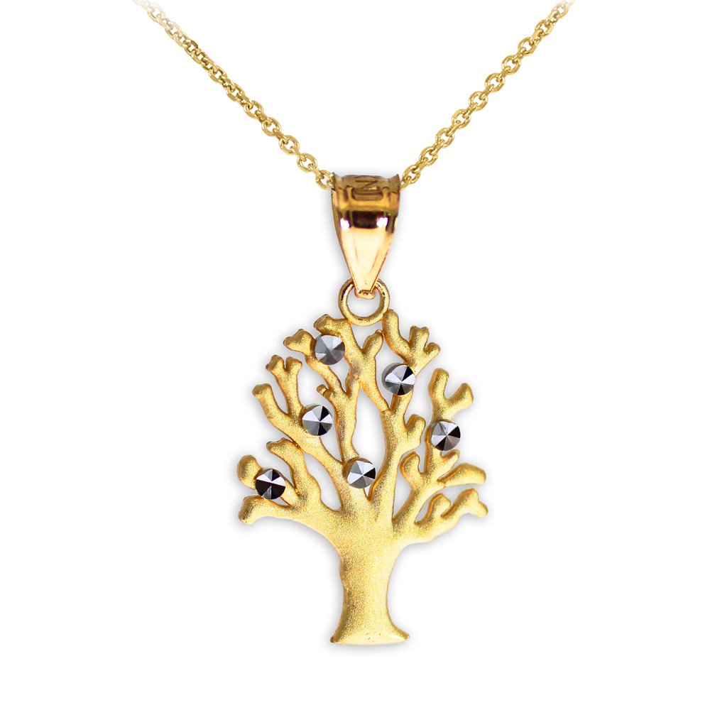 10K Gold Tree of Life Charm Pendant Necklace for Women - Spiritual Jewelry Gift for Birthday, Anniversary & Everyday Wear