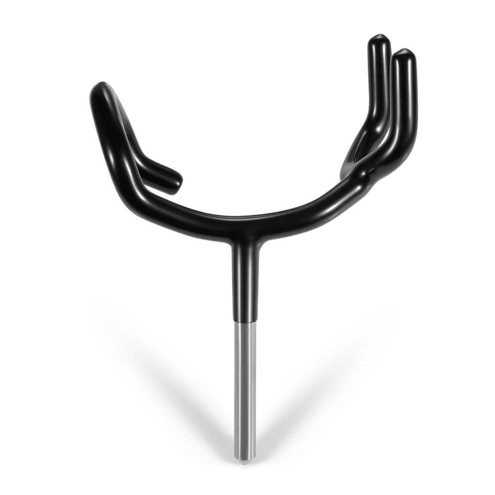 **Black Boom Pole Support Holder for C Stands & Microphone Stands – Perfect for Studio, Film, and Live Sound Recording**