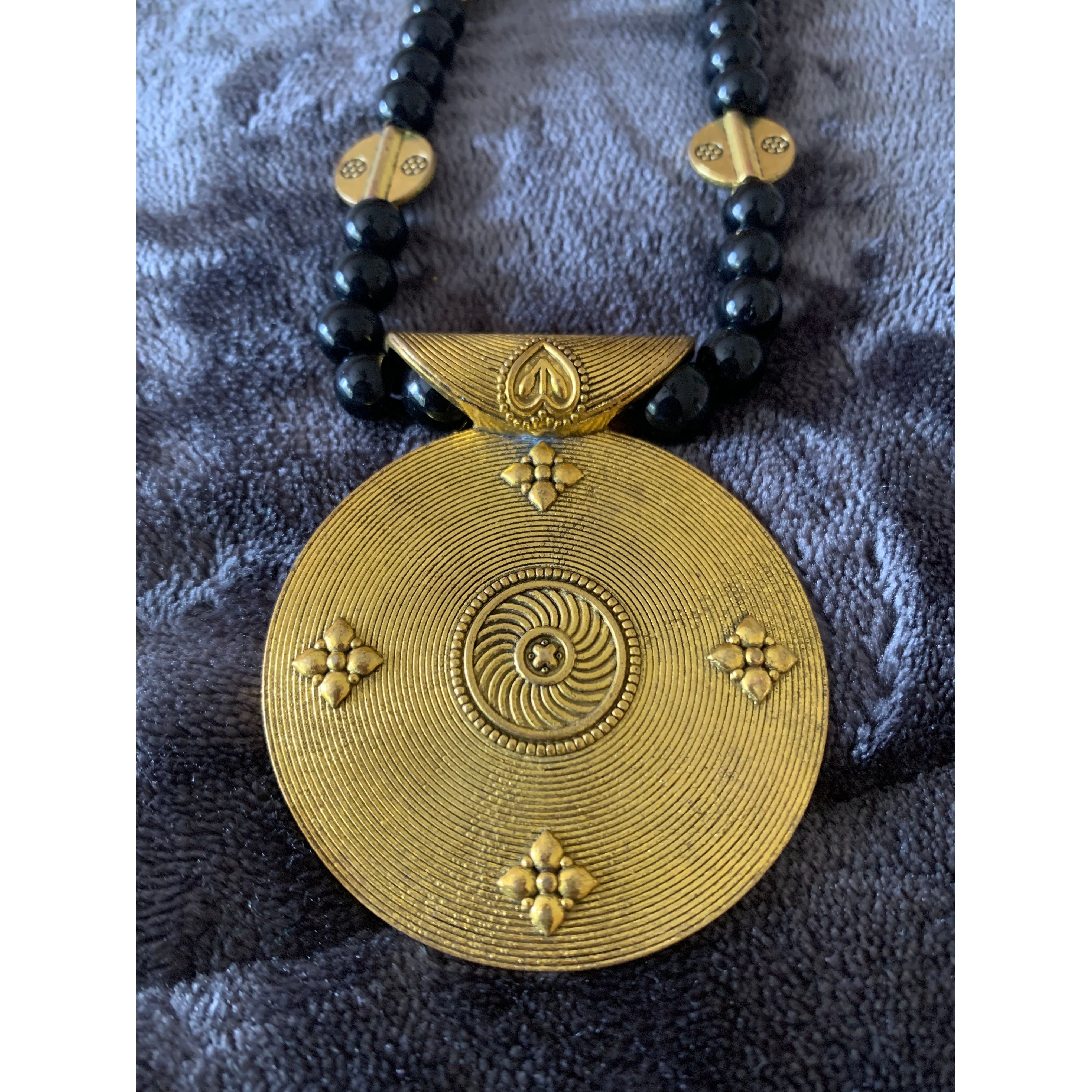 Elegant Gold Plated Black Onyx Necklace Set for Women | Dainty Jewelry Gift for Anniversary, Birthday & Special Occasions | Perfect for Evening Parties, Weddings & Formal Events