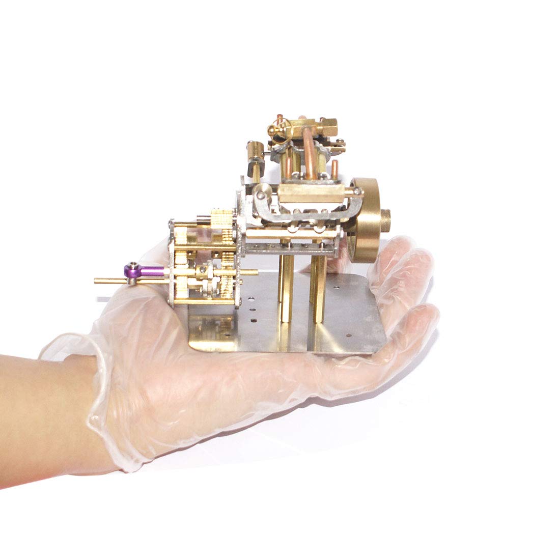 Mini V4 Steam Engine Model Kit with Reverse Gearbox - Educational Physics Toy for Teaching, STEM Learning, Science Experiments & Collector's Gift - Perfect for Classroom, Workshop & DIY Enthusiasts