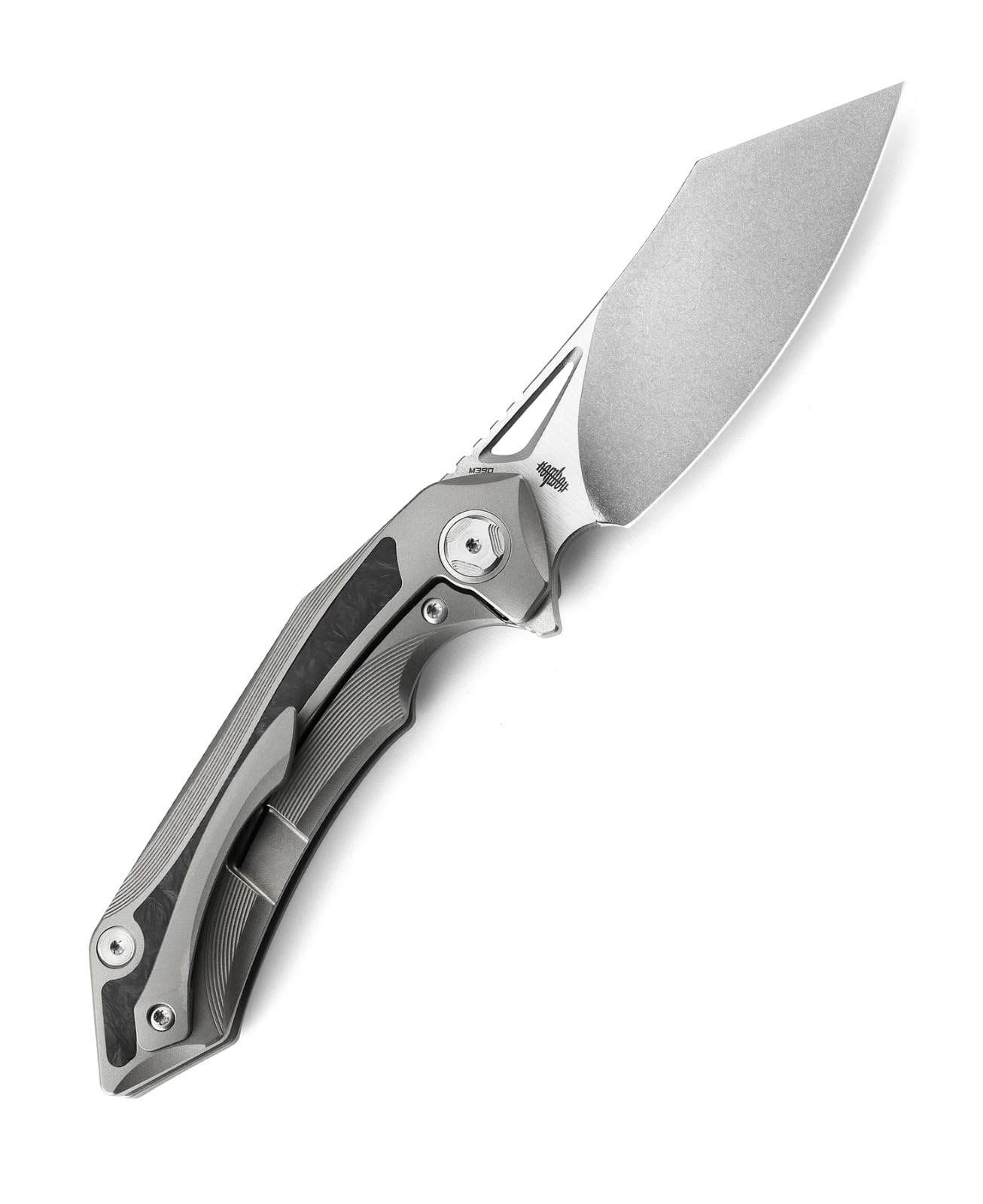 Bestech Knives BT1909A Kasta Framelock Folding Pocket Knife - Gray Titanium Handle, D2 Steel Blade for Outdoor, Camping, EDC & Survival Gear