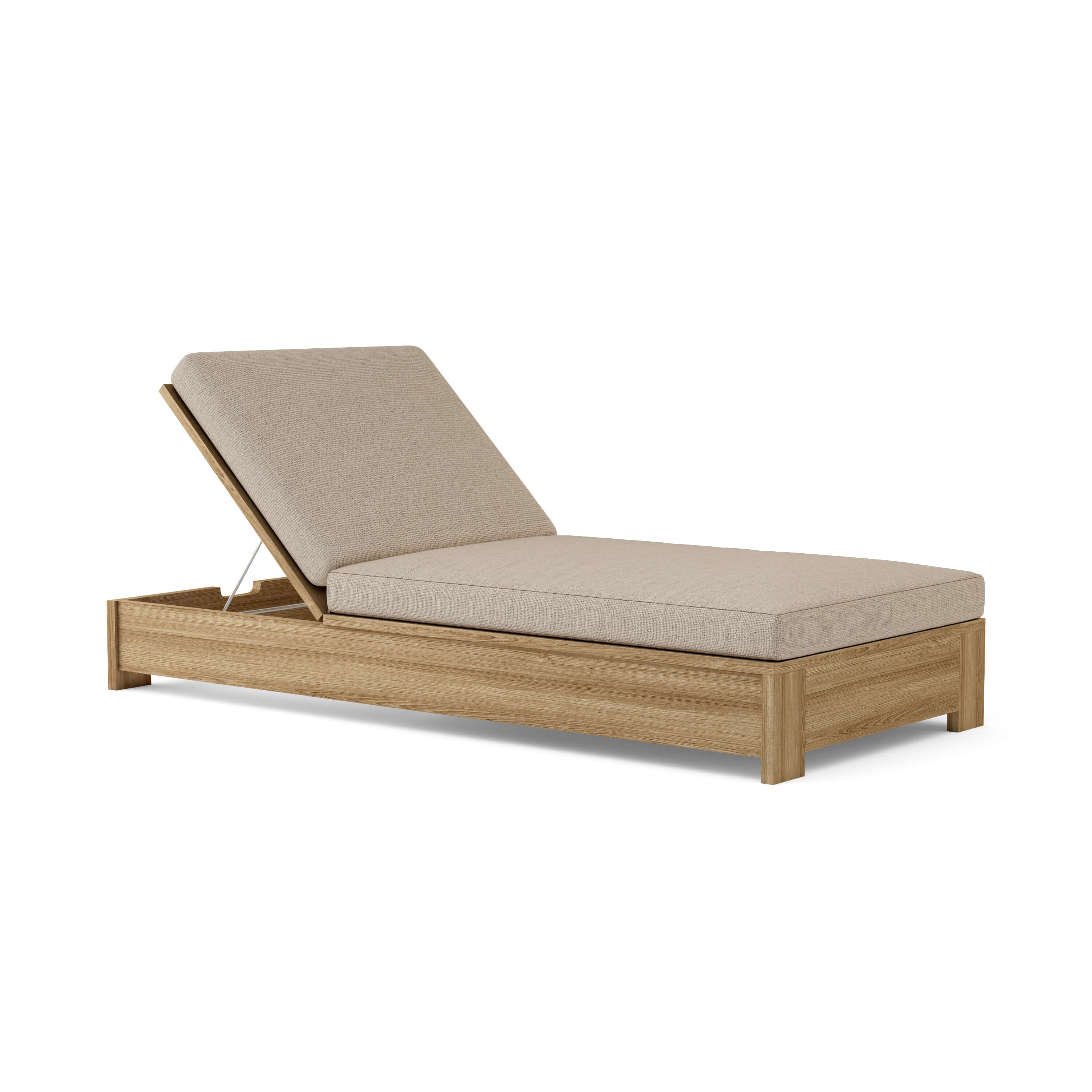 Premium Teak Wood Sun Lounger - Outdoor Patio Poolside Chaise Lounge for Backyard, Beach & Garden Relaxation | Weather-Resistant & Comfortable