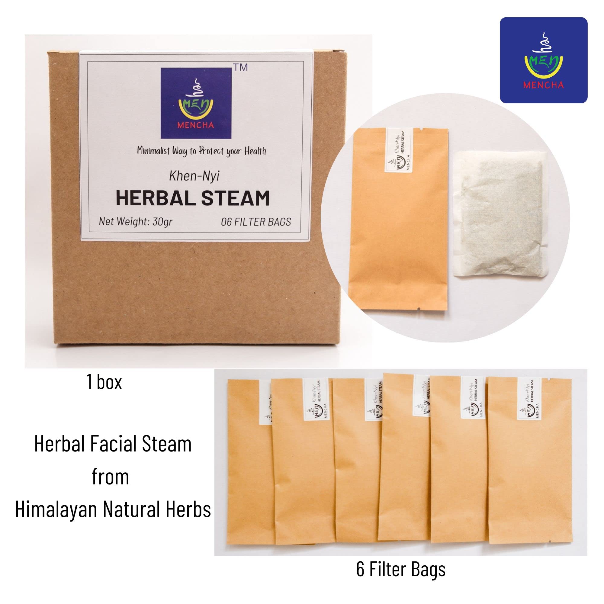Organic Himalayan Herbal Facial Steam for Cough, Cold & Sinus Relief | Handmade Anti-Acne & Skin Rejuvenation Treatment | 6 Filter Bags | Perfect for Spa Days, Allergy Season & At-Home Relaxation