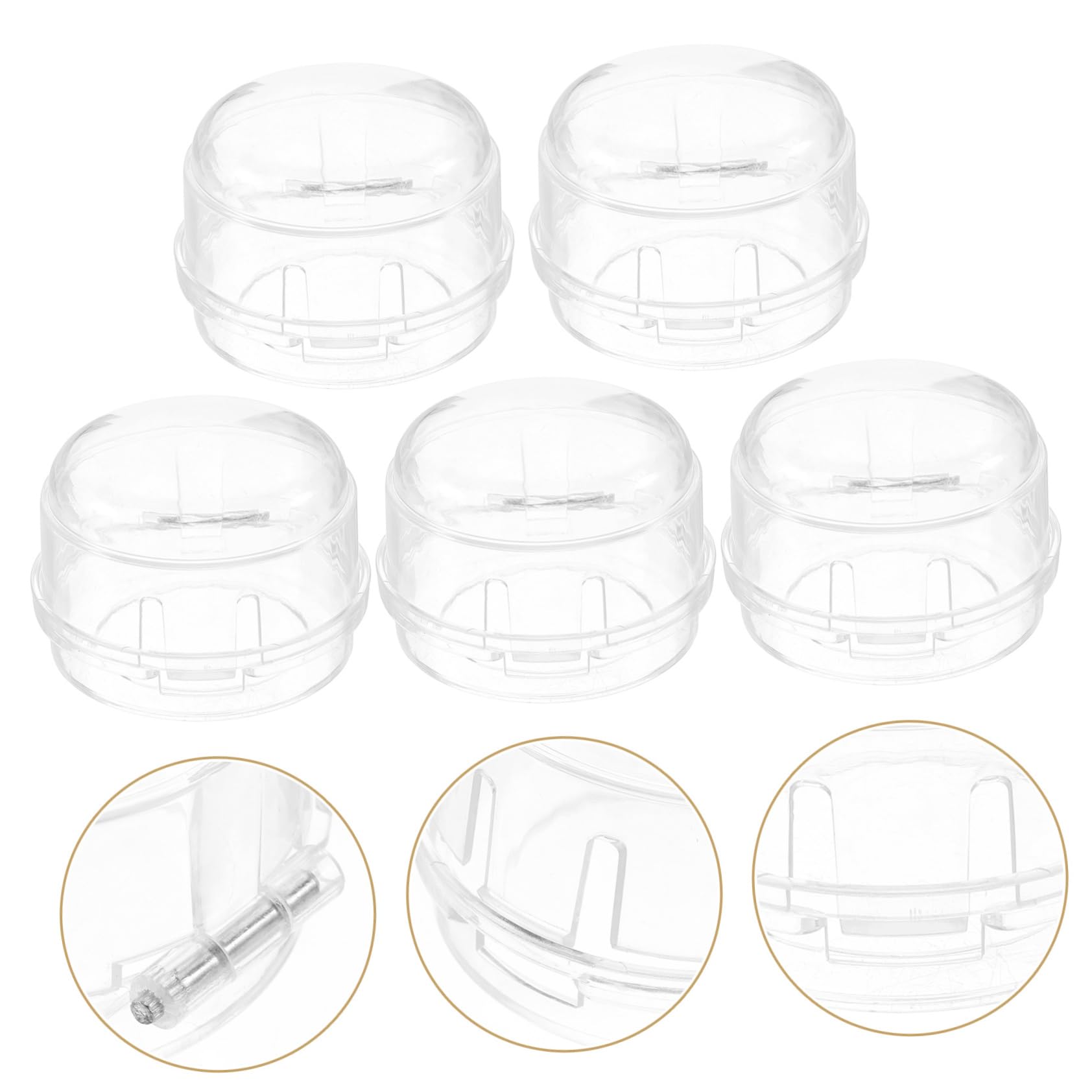 Hohopeti 5-Piece Stove Knob Covers - Child Proof Gas Range Protector for Kitchen Safety | Heat Resistant Stove Top Cover for Home & Apartment Use
