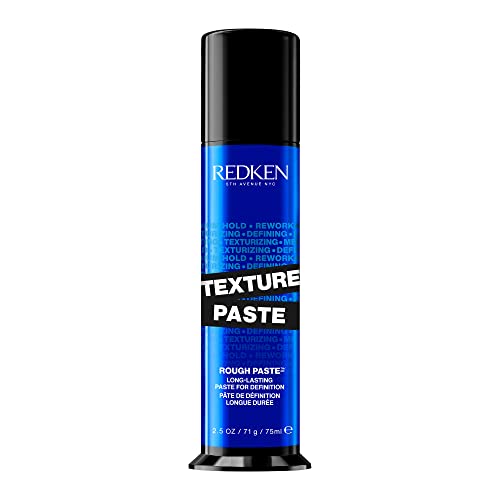 Redken Texture Paste for Men & Women - 2.5 Oz Medium Hold Hair Styling Wax for All Hair Types | Adds Definition & Long-Lasting Style | Perfect for Relaxed, Messy & Deconstructed Looks | Great for Everyday Use, Date Nights & Professional Styling