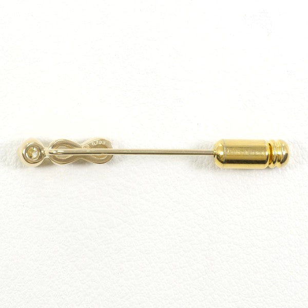 18K Yellow Gold Alloy Brooch with Yellow Diamonds - Elegant Vintage Jewelry for Women, Perfect for Weddings, Parties & Special Occasions