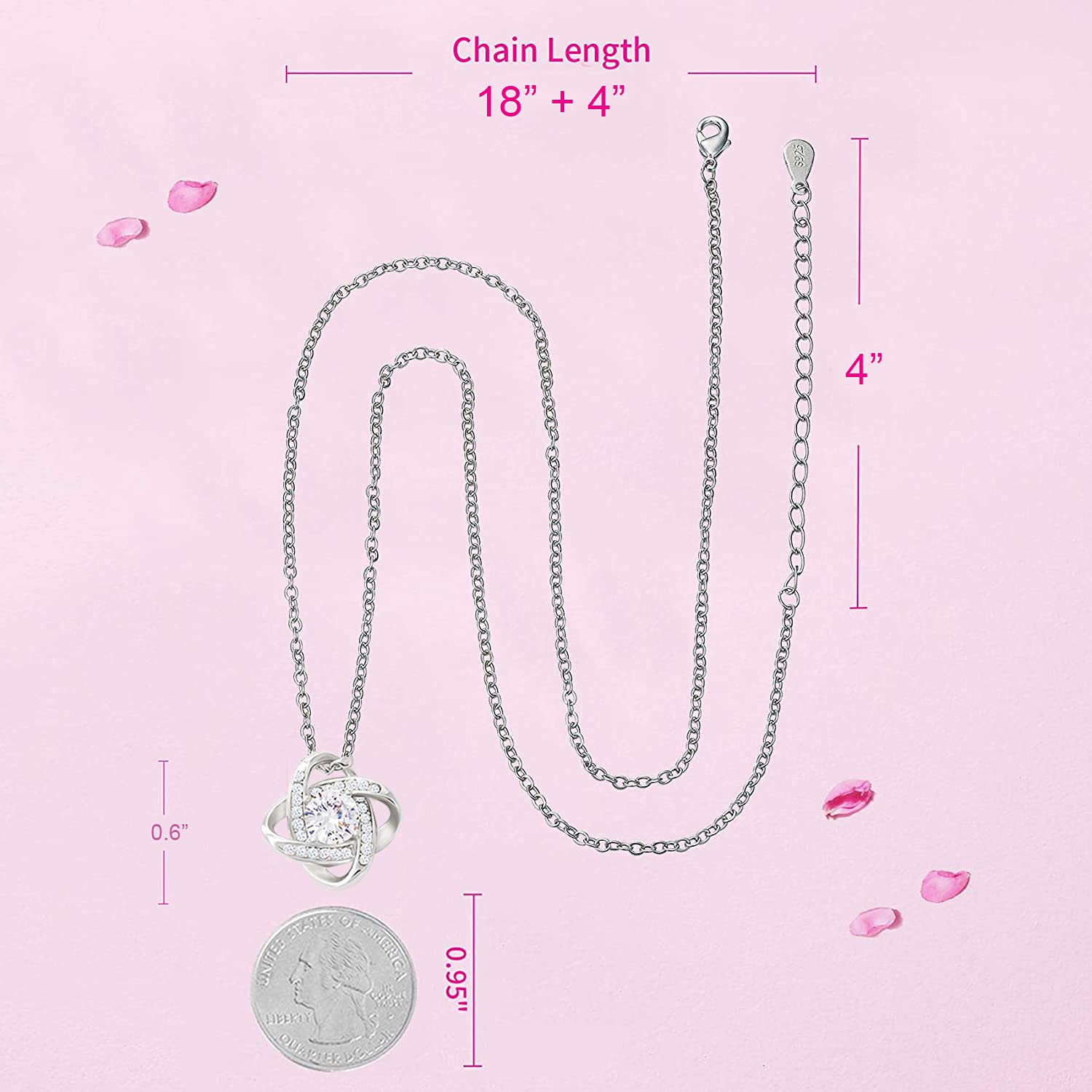 Graduation Gifts for Women - Sterling Silver Knot Love Necklace for College & High School Graduates | Perfect Gift for Daughter, Sister, Best Friend | Graduation Party, Commencement Ceremony, Achievement Celebration