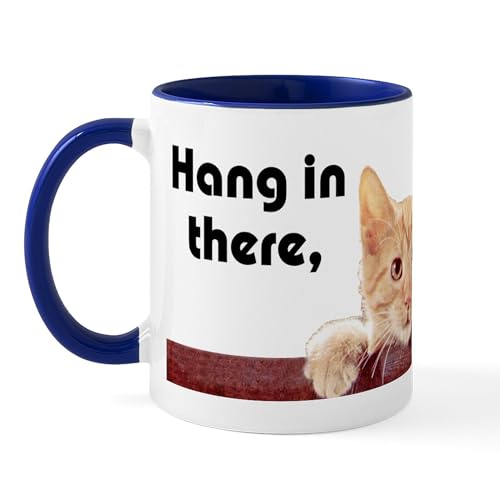 White/Navy Inside - Hang In There Baby Mug