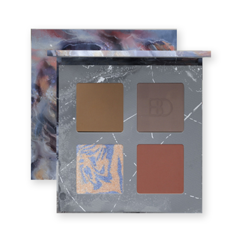 BeautyDom Boundless Land 4 Color Eyeshadow Palette - Highly Pigmented, Long Lasting Makeup for Day & Night Looks - Perfect for Parties, Weddings & Everyday Wear