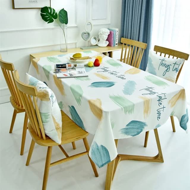 Waterproof & Oilproof Rectangular Tablecloth 100x160cm - Durable Party Wedding Table Cover for Home, Hotel, Restaurant Decor - Spill-Proof Dining Essential for Indoor & Outdoor Events