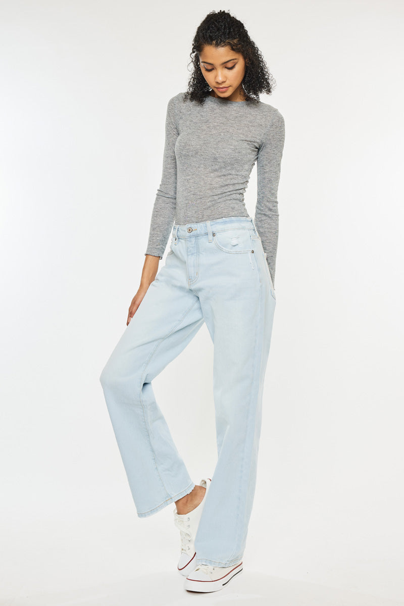 Muffy Mid Rise Boyfriend Jeans for Women - Comfortable Stretch Denim Pants with Relaxed Fit | Perfect for Casual Outings, Weekend Wear & Street Style Fashion