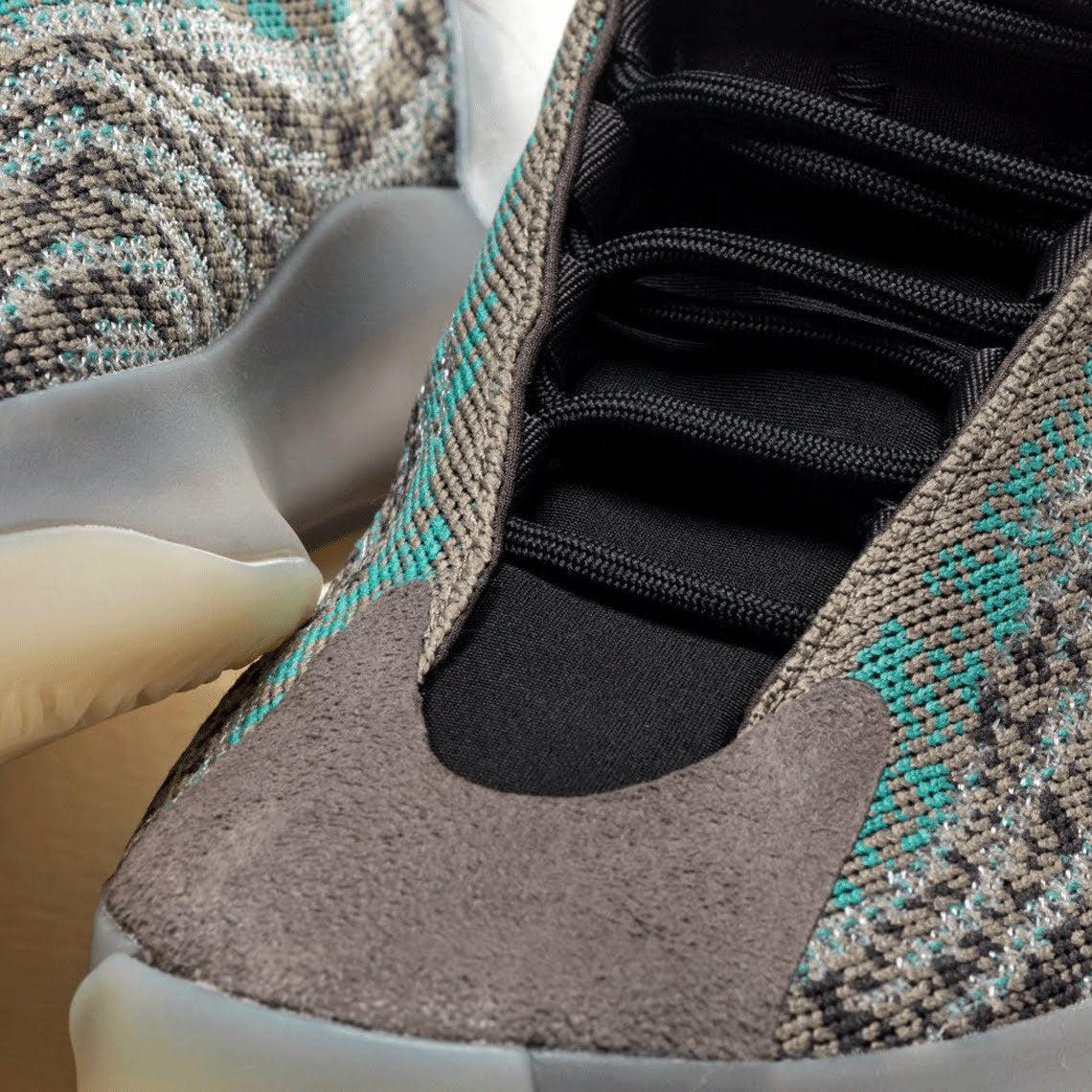 Adidas Yeezy QNTM Teal Blue Basketball Shoes - Men's High-Top Sneakers for Streetwear & Performance | Perfect for Urban Fashion & Court Play