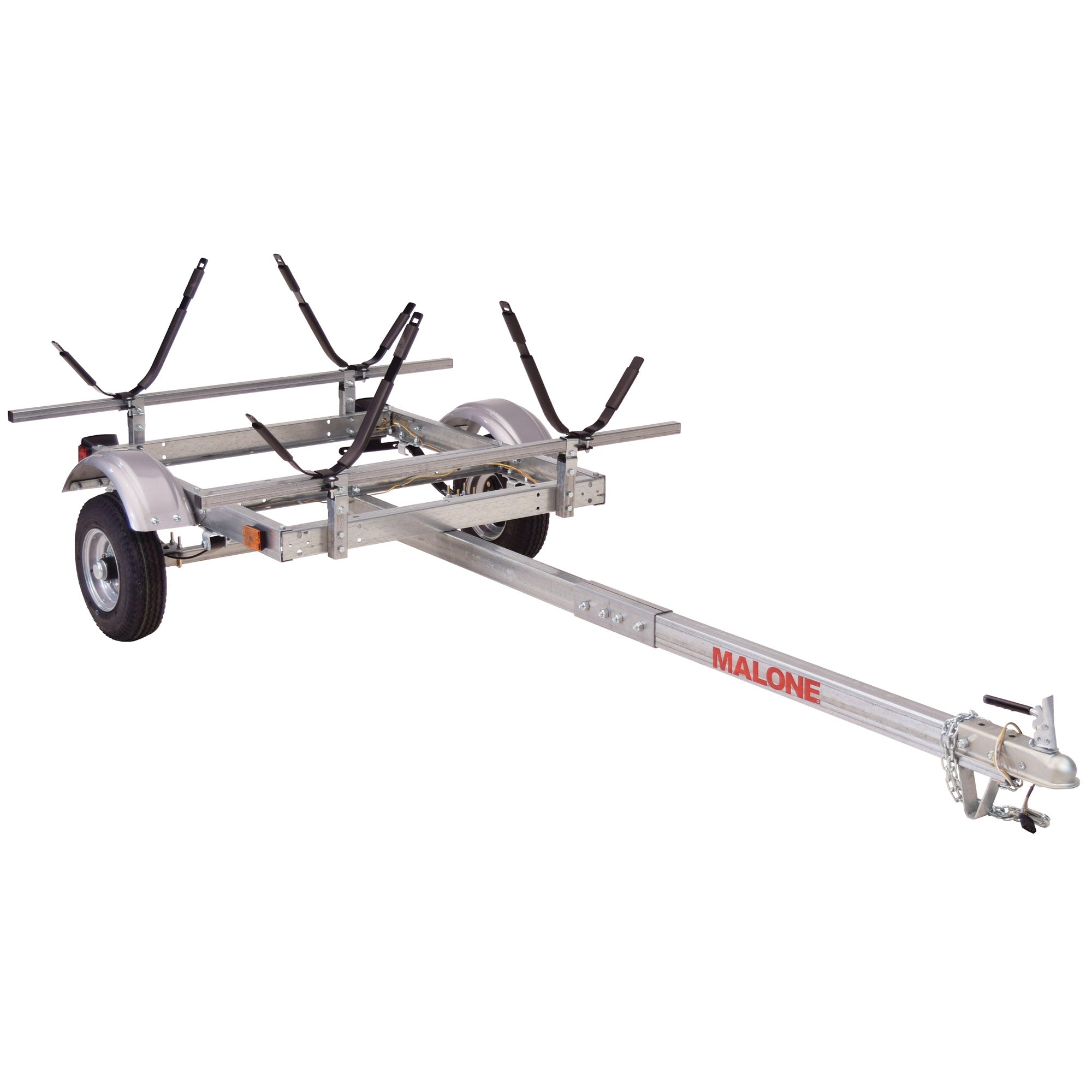 Malone EcoLight 2 Boat J Rack Kayak Trailer Package MPG586XJ - Heavy Duty Kayak Carrier for Secure Transport - Perfect for Road Trips, Camping & Water Sports Adventures