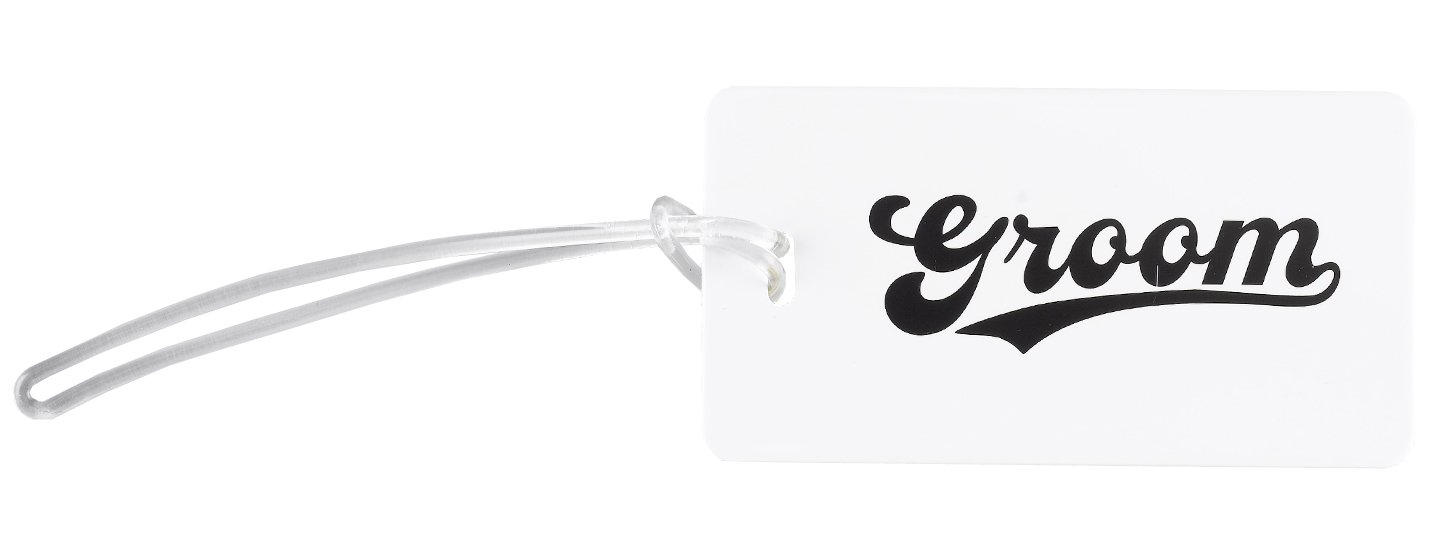 Stylish Wedding Luggage Tags for Groom - Durable Sporty Travel Accessories for Honeymoon & Destination Weddings