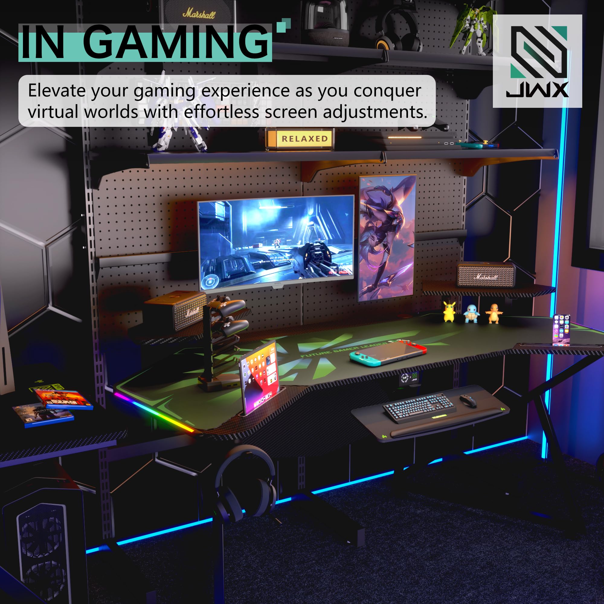 360° Rotating Gaming Monitor Mount for 14-32