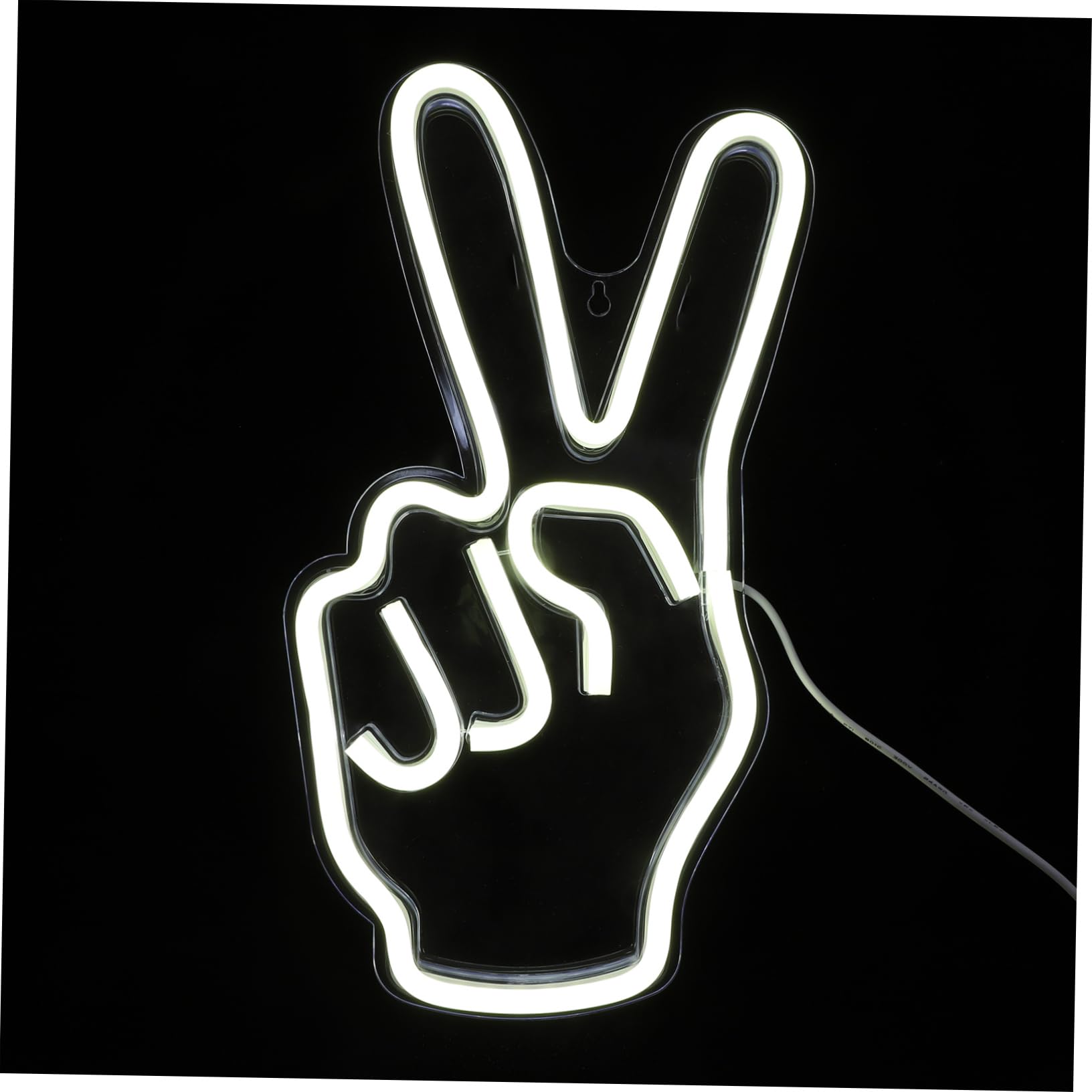 HEMOTON Victory Gesture LED Night Light - Custom Home Decor Sign, Warm White Night Lamp for Bedroom, Nursery, Living Room | Perfect for Kids Room, Gift, and Indoor Lighting Decor