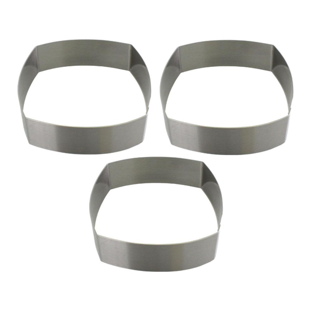 1 1/4 Inch High Square & Round Mousse and Entremet Molds - Professional Baking Tools for Desserts, Cakes, and Pastries