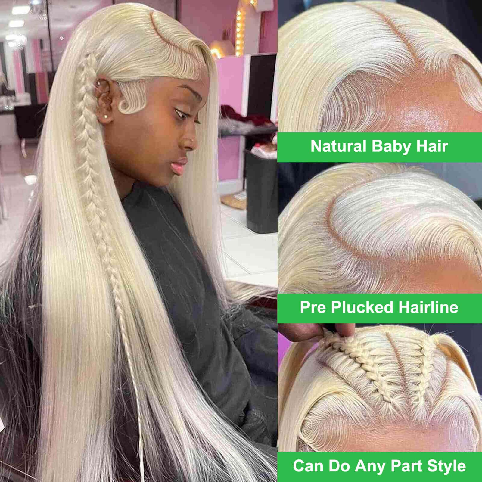 30 Inch 613 Blonde 13x6 Lace Front Wig - Brazilian Human Hair with HD Transparent Lace, Pre-Plucked, Glueless Straight Wig for Women | Perfect Gift for Mom, Daily Wear & Special Occasions