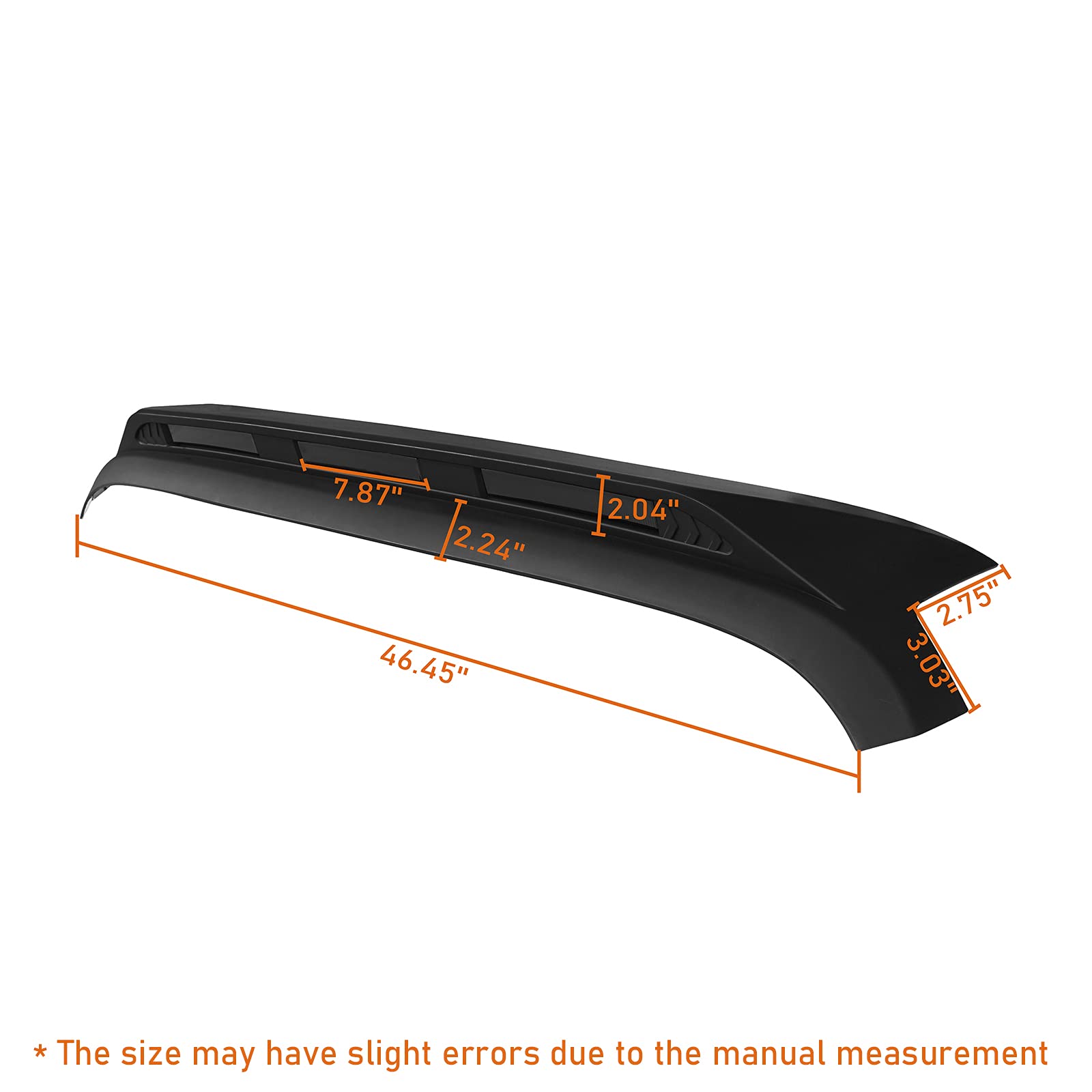Jeep Wrangler JK Hood Protector with Amber Lights - Bug Deflector Shield Guard Compatible with 2007-2018 JK & JKU Unlimited Sahara Rubicon Sport Models | Off-Road Protection & Style Enhancement