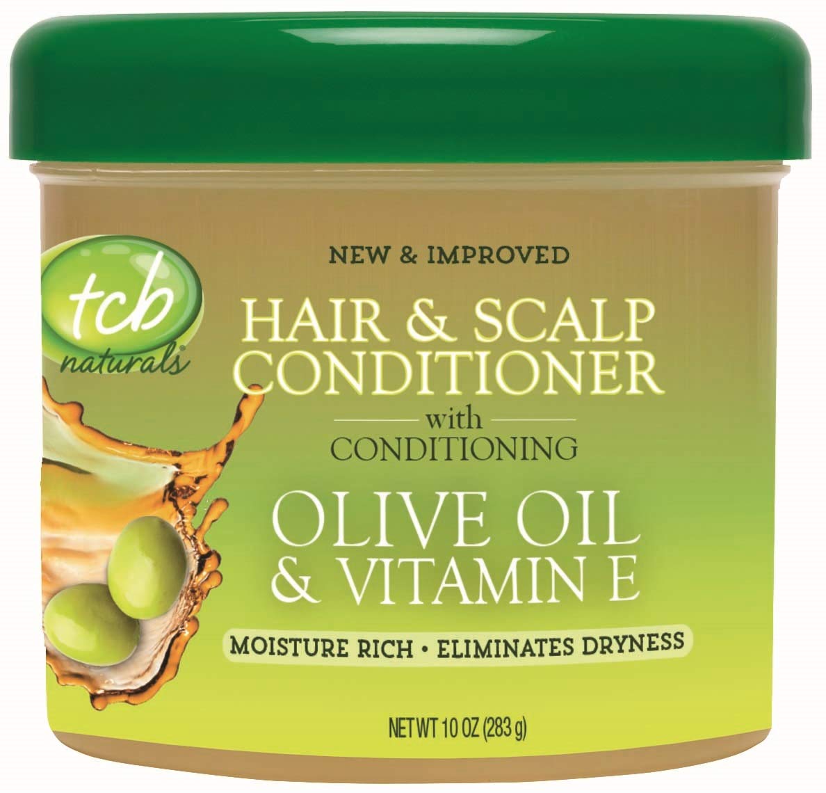 TCB Naturals Olive Oil & Vitamin E Hair & Scalp Conditioner - 10 Oz (Pack of 3) | Deep Moisturizing Treatment for Dry, Damaged Hair | Perfect for Daily Use & Salon-Quality Results at Home
