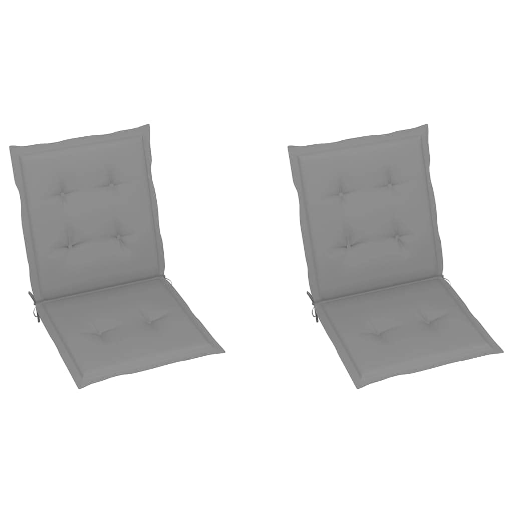 Premium 2-Pack Grey Garden Chair Cushions 39.4