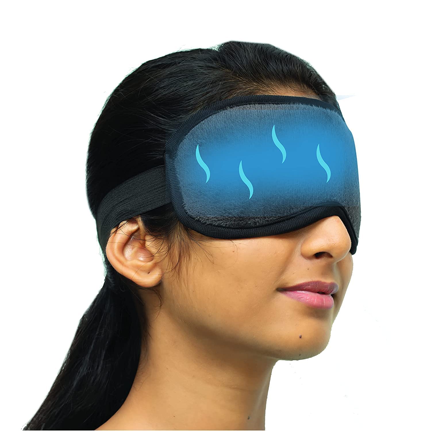 Cooling Gel Eye Mask for Dark Circles & Puffy Eyes Relief - Reusable & Stretchable Eye Patches with Soothing Gel for Dry, Tired Eyes - Perfect for Sleeping, Travel & Work Breaks (1 Pack)