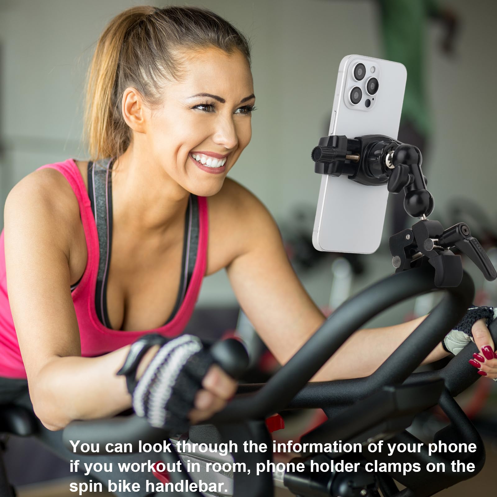Mippko 360° Adjustable Aluminum Alloy Phone Holder Mount - Compatible with iPhone & Smartphones 3.5~7.5