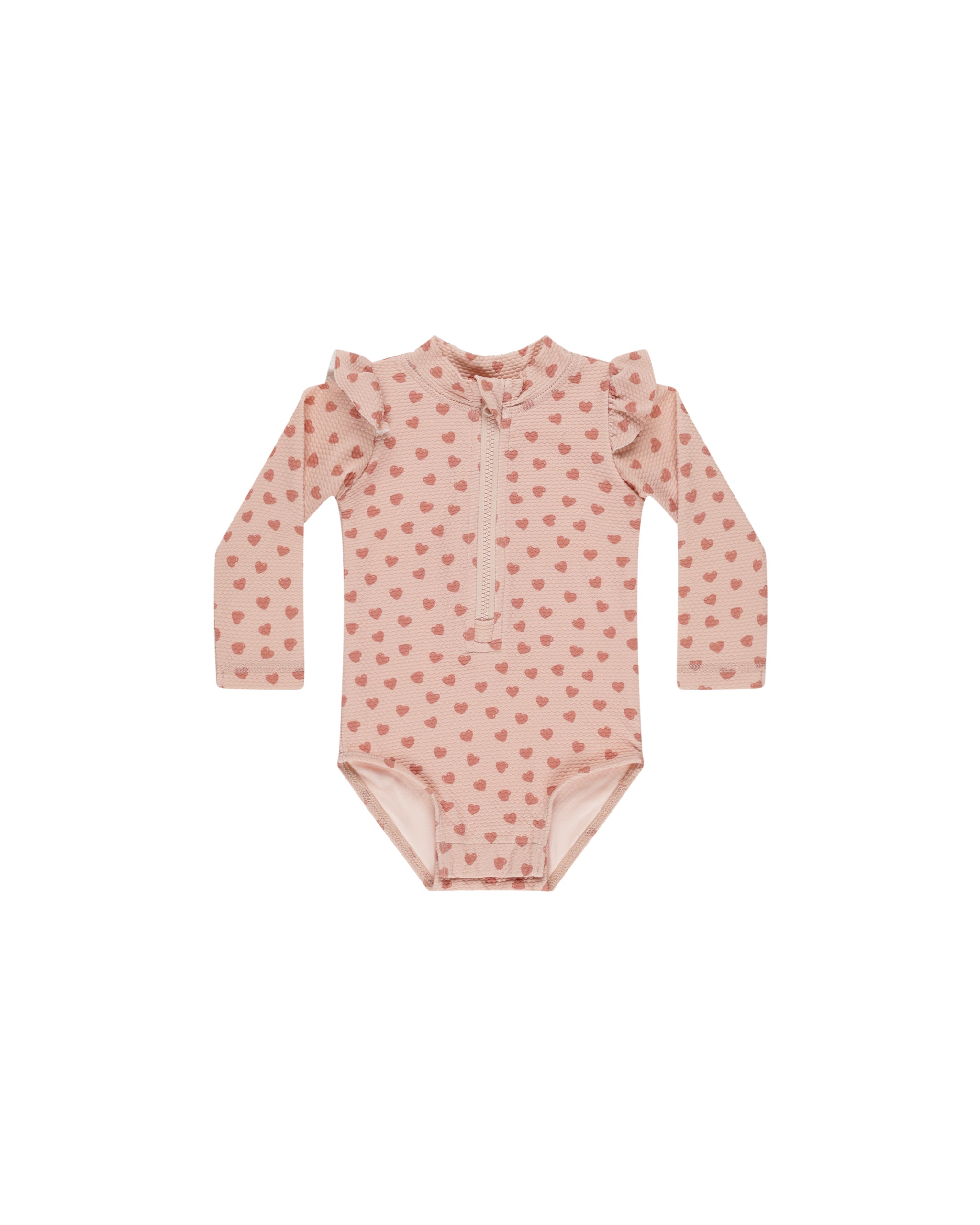 Quincy Mae Hearts Long Sleeve Rash Guard for Kids - UPF 50+ Sun Protection Swim Shirt for Boys & Girls - Perfect for Swimming, Surfing, Beach & Pool Activities