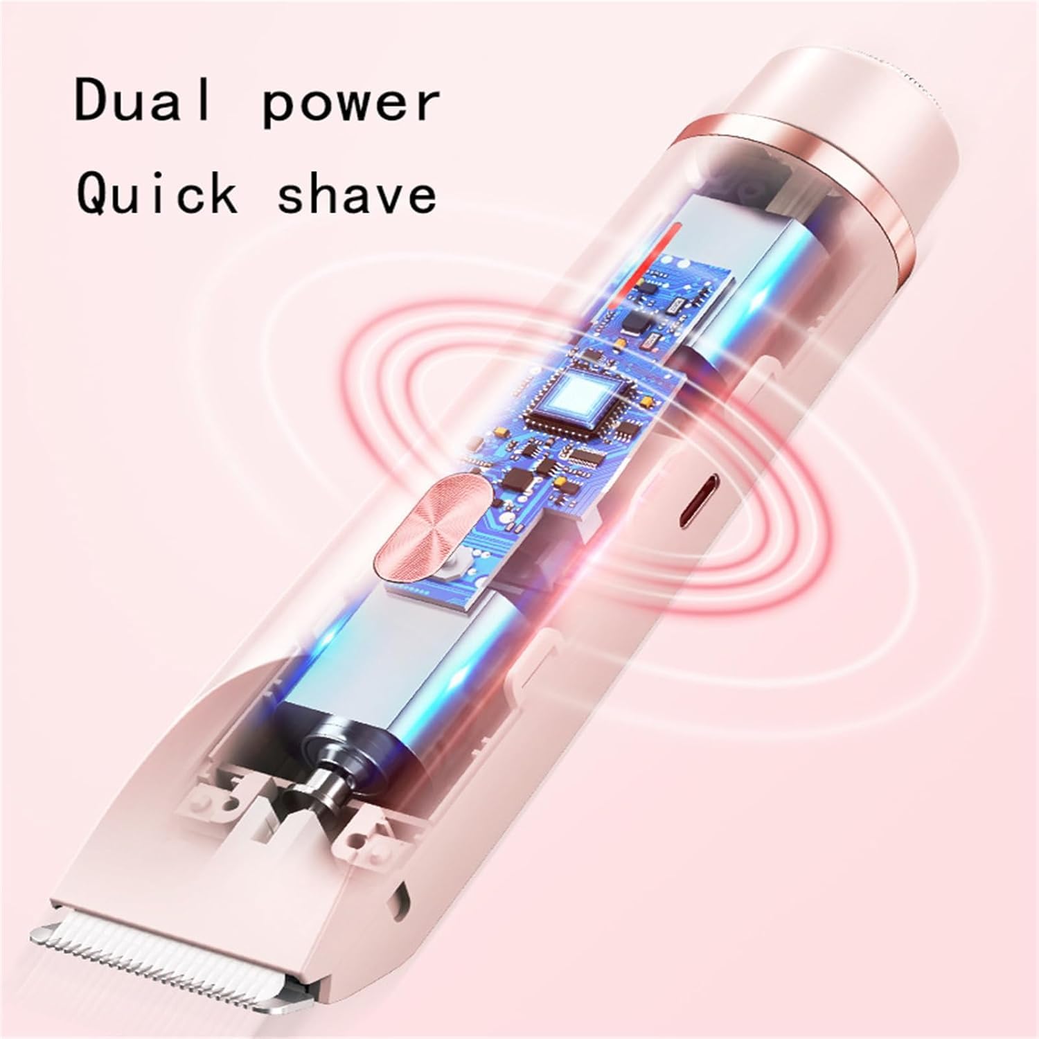 Ezme 2-in-1 Electric Razor for Women - Rechargeable Bikini Trimmer & Body Hair Shaver, Wet/Dry Use for Legs, Underarms, Arms - Painless Hair Removal for Smooth Skin (Purple) | Perfect for Travel, Gym & Home Use