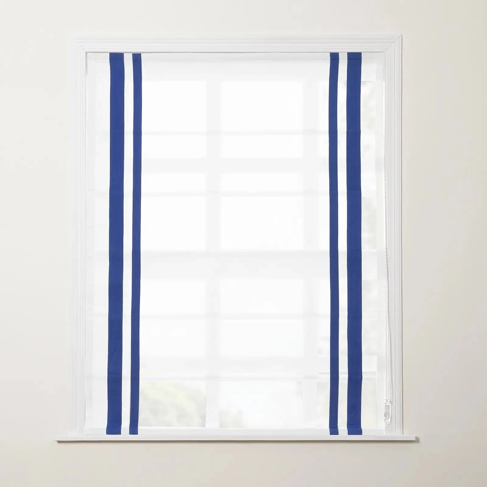 Tyrone Roman Shade with Border Cord Lift - Classic Window Treatment for Living Room & Bedroom - Blackout Fabric for Light Control & Privacy