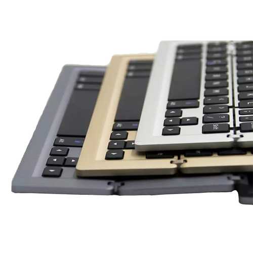 Premium Aluminum Alloy Foldable Wireless Bluetooth Keyboard - Portable & Ergonomic Design for iPad, iPhone, Android, PC - Perfect for Travel, Office & Home Use