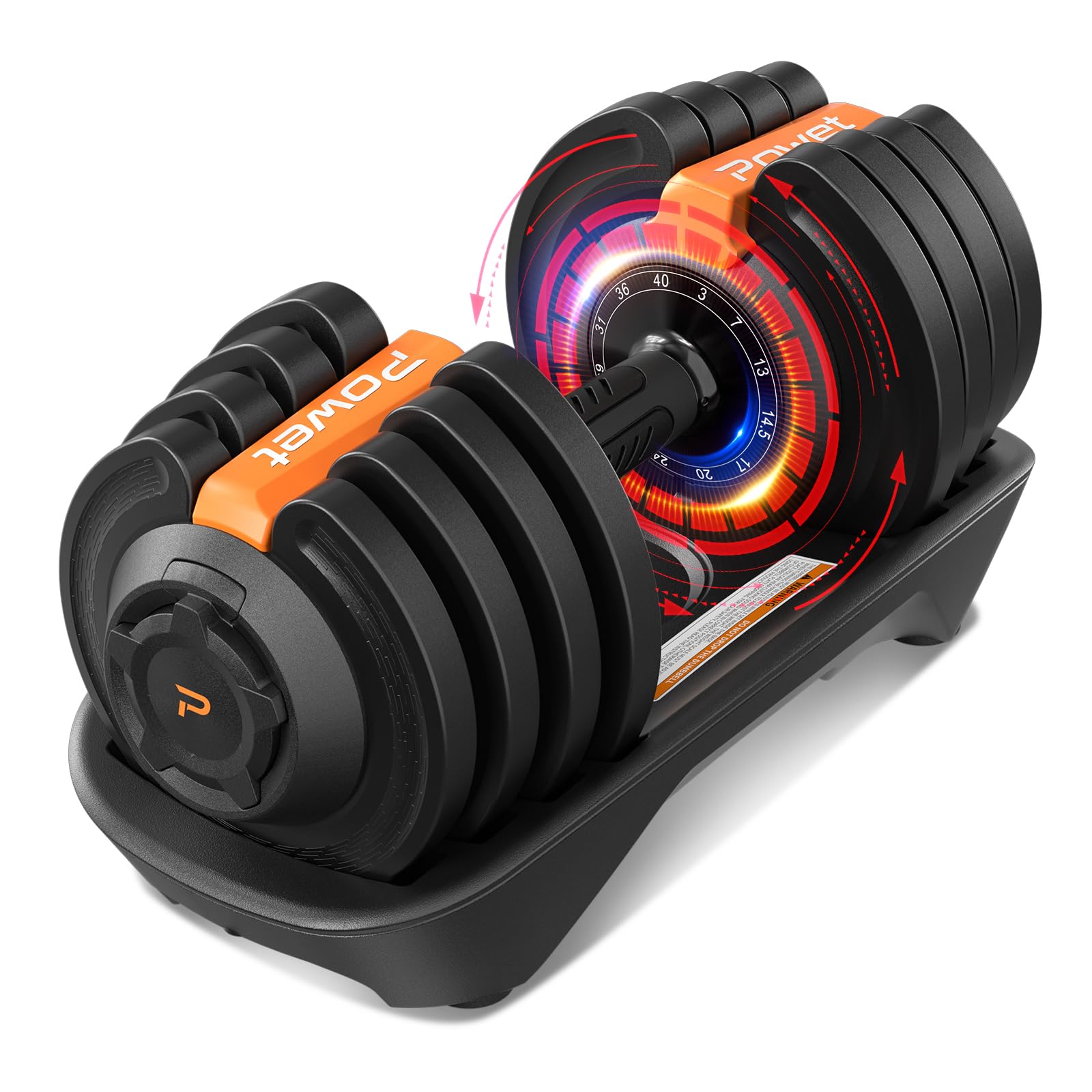 40LB Adjustable Dumbbell Set with Quick-Change Weight Plates - Home Gym Equipment for Strength Training - Perfect for Men & Women Workouts at Home, Office or Travel