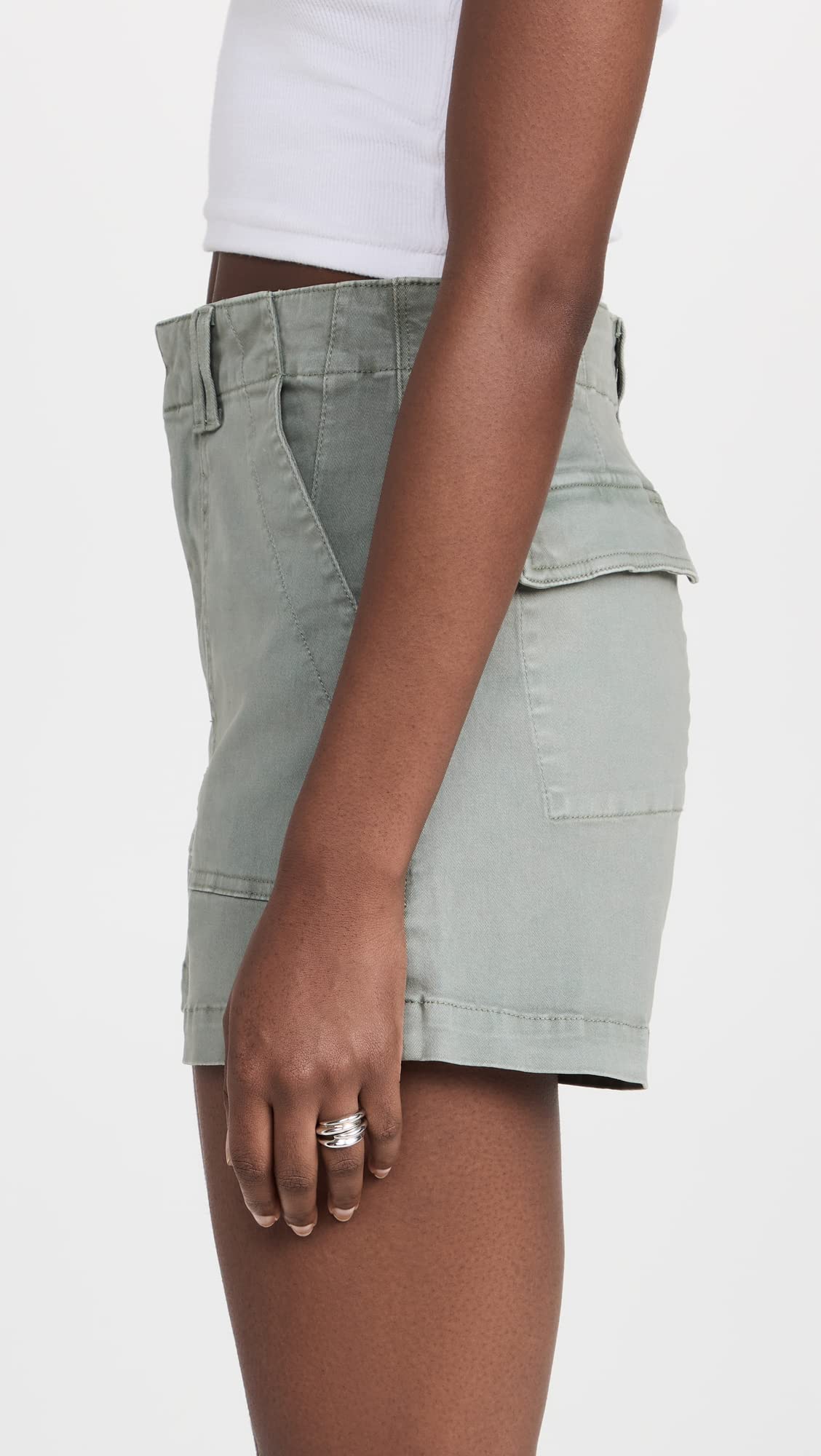 Women's Denim Shorts - High Waisted Stretch Pistola Marissa Shorts for Casual Wear & Summer Outfits