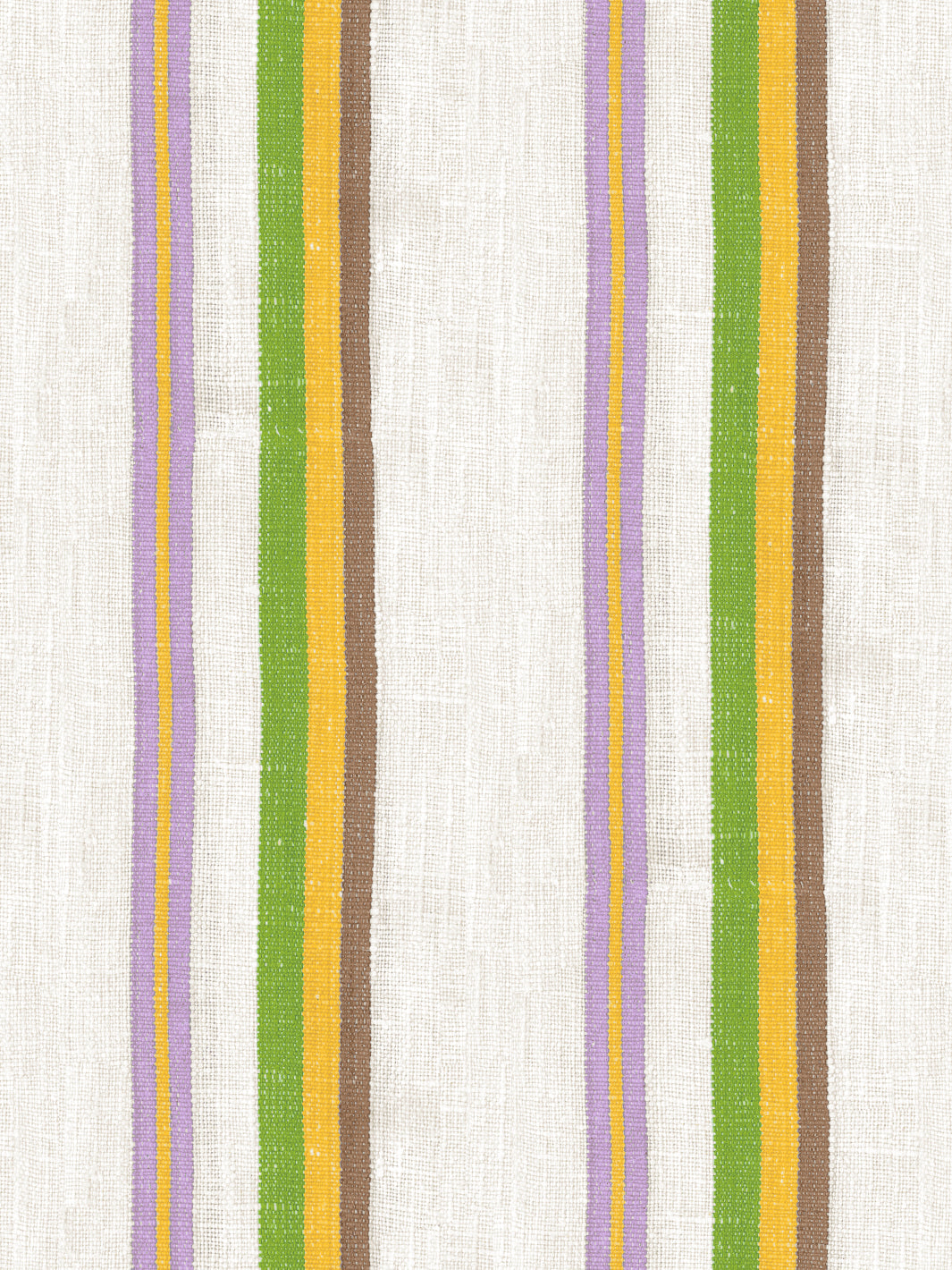 Lingua Franca 'Life is a Banquet' Stripe Wallpaper - Marigold & Green Floral Pattern | Perfect for Dining Room, Bedroom Accent Wall Decor