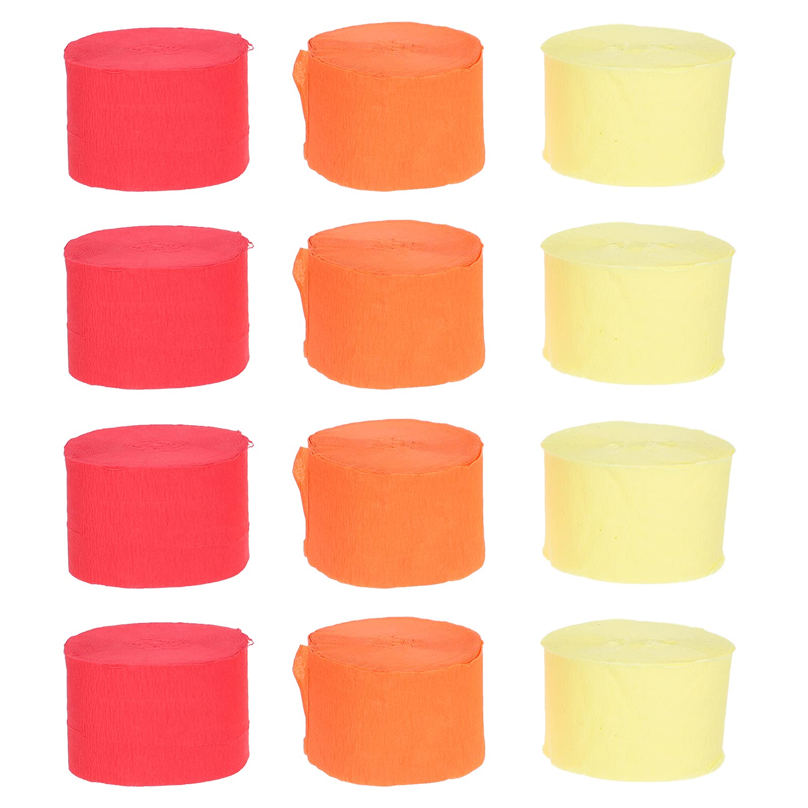 12 Rolls Autumn Day Crepe Paper Streamers - Fall Party Decorations, Seasonal Home Decor for Thanksgiving, Halloween & Harvest Celebrations - Perfect for DIY Crafts, Table Centerpieces & Wall Backdrops
