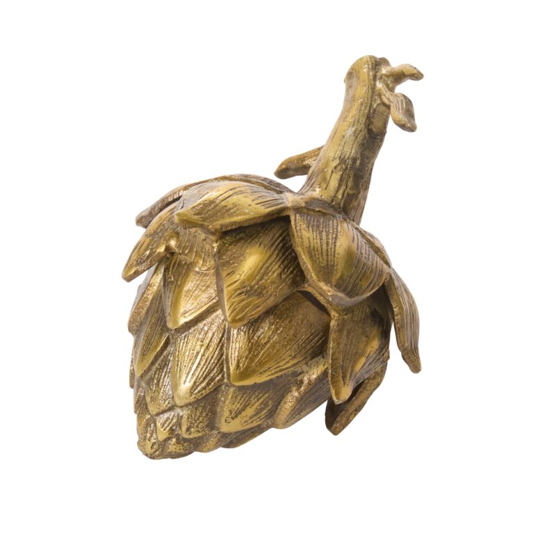 Gilded Artichoke - Elegant Home Decor for Living Room, Dining Table & Wedding Centerpieces | Gold Leaf Artichoke Sculpture for Luxury Interior Design