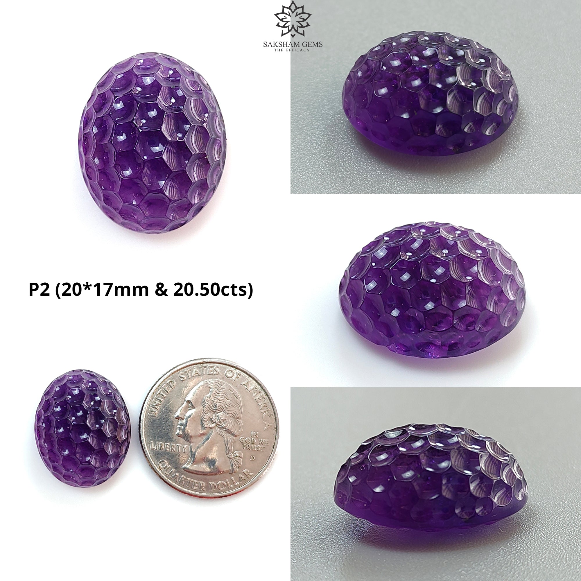 Natural Untreated Citrine & Amethyst Quartz Gemstone Carving - Handcrafted Oval Shape for Jewelry Making (1pc) | Healing Crystal, Meditation Stone, Spiritual Gift