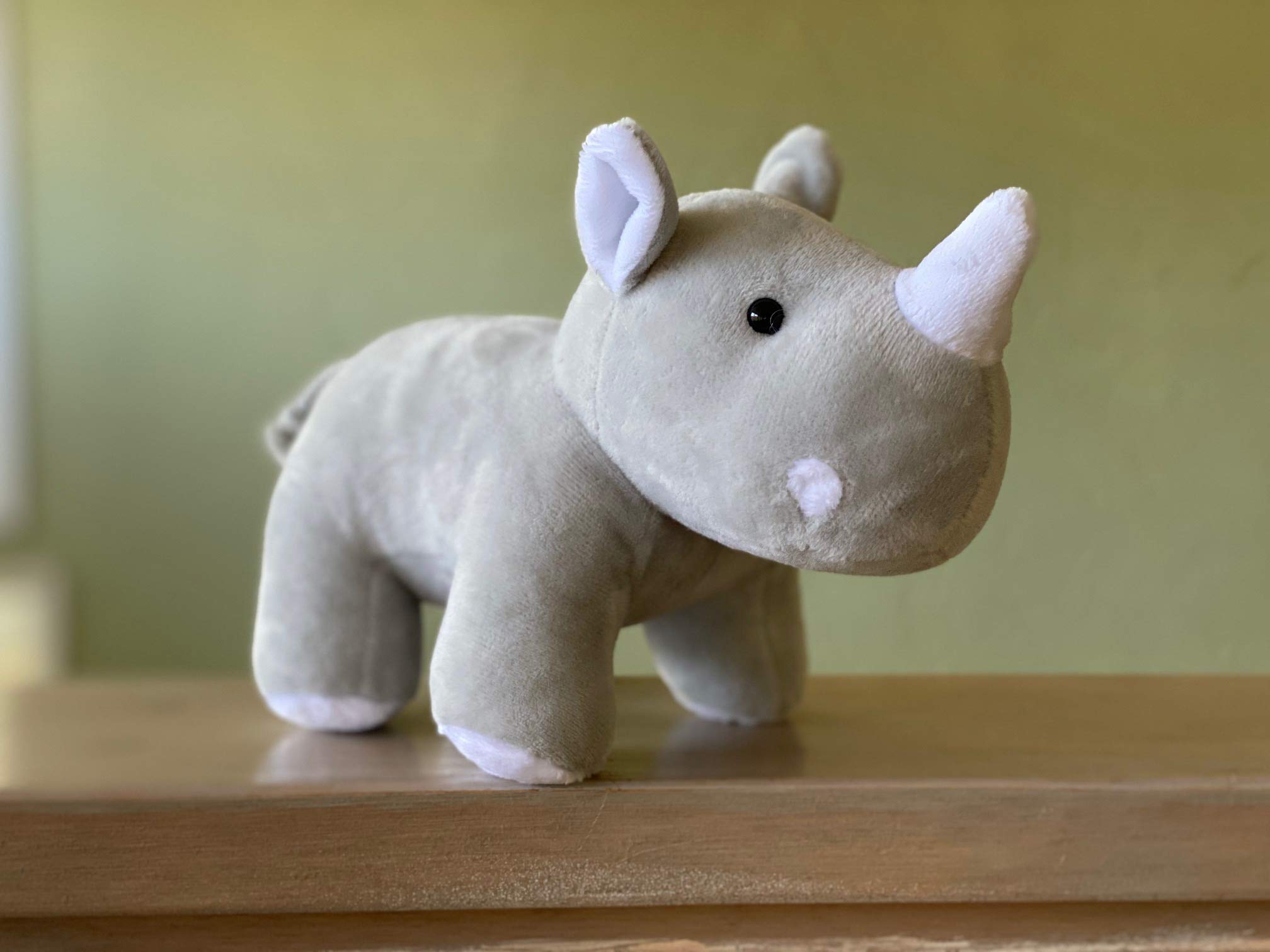 **Soft Baby Rhino Plush Toy - Cute Stuffed Animal for Kids, Boys & Girls | Super Soft & Huggable Safari Plushie for Bedroom Decor, Gifts & Cuddling | 8-Inch Small Animal Toy by Exceptional Home | Perfect for Nursery, Birthday Presents & Playtime**