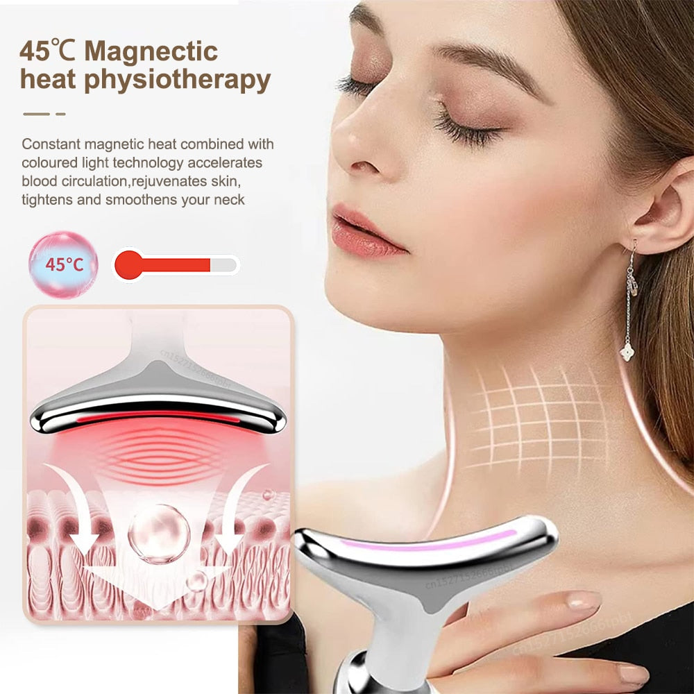 Neck and Face Beauty Device - Anti-Aging Massager for Skin Tightening & Wrinkle Reduction | Perfect for Home Spa & Self-Care Routines