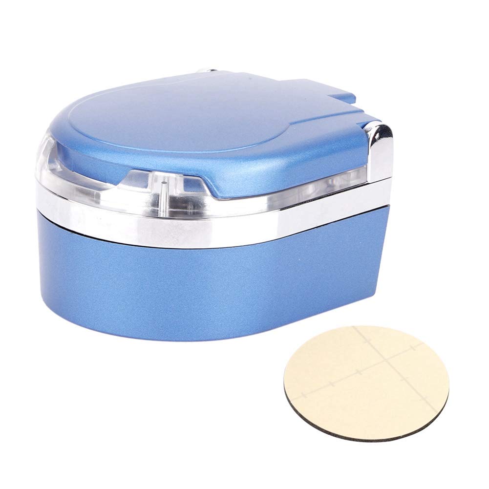 DEALPEAK Portable LED Car Ashtray - Stylish Smoke Cylinder with Auto Lid for Cigarette Ash Disposal | Perfect Car Interior Accessory for Smokers | Ideal for Road Trips, Commuting & Vehicle Decor