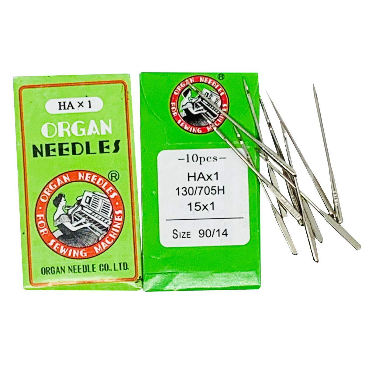 Organ Sewing Machine Needles Size 90/14 - 10 Pack for Home Use | Perfect for Quilting, Dressmaking & Fabric Crafts